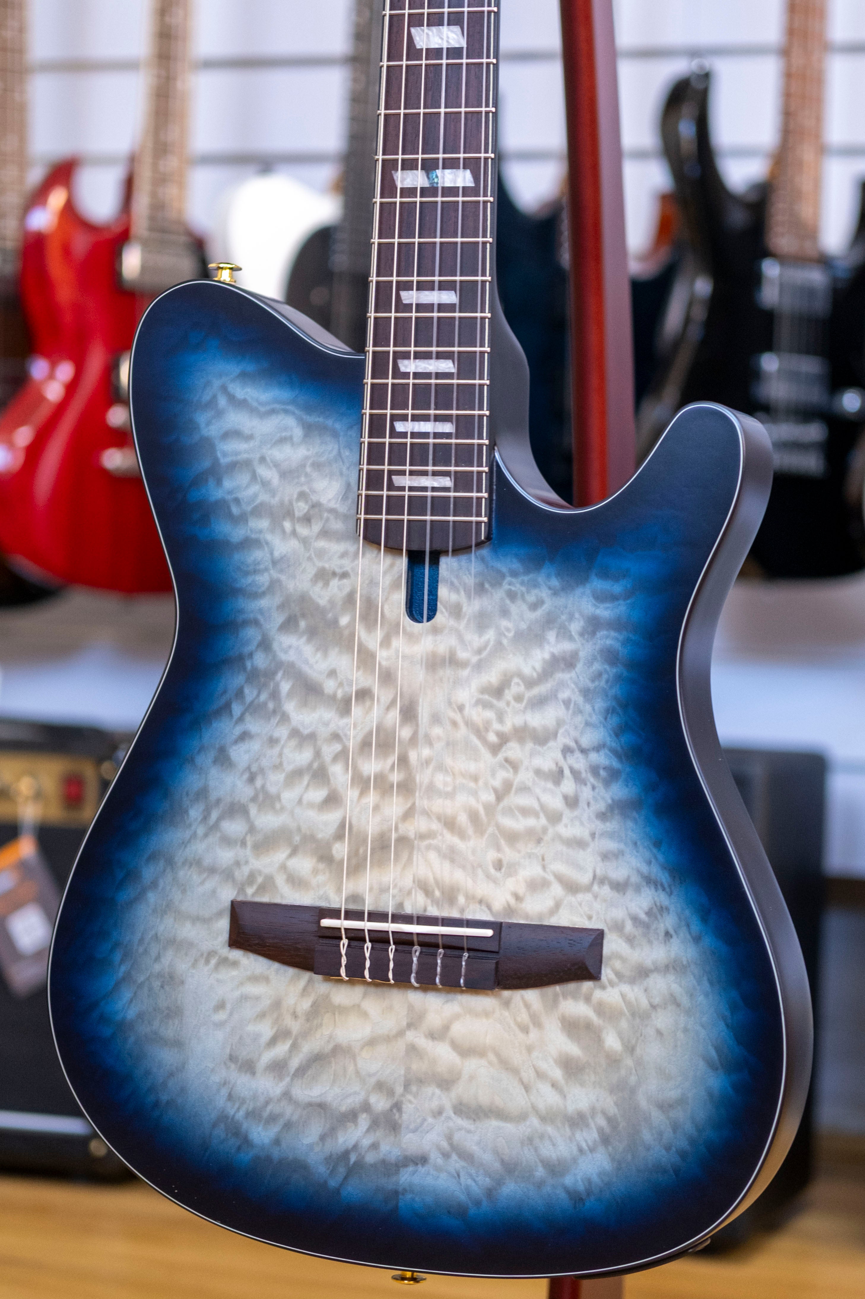 Ibanez FRH20QMN Nylon String Classical Guitar (Cosmic Blue Starburst)