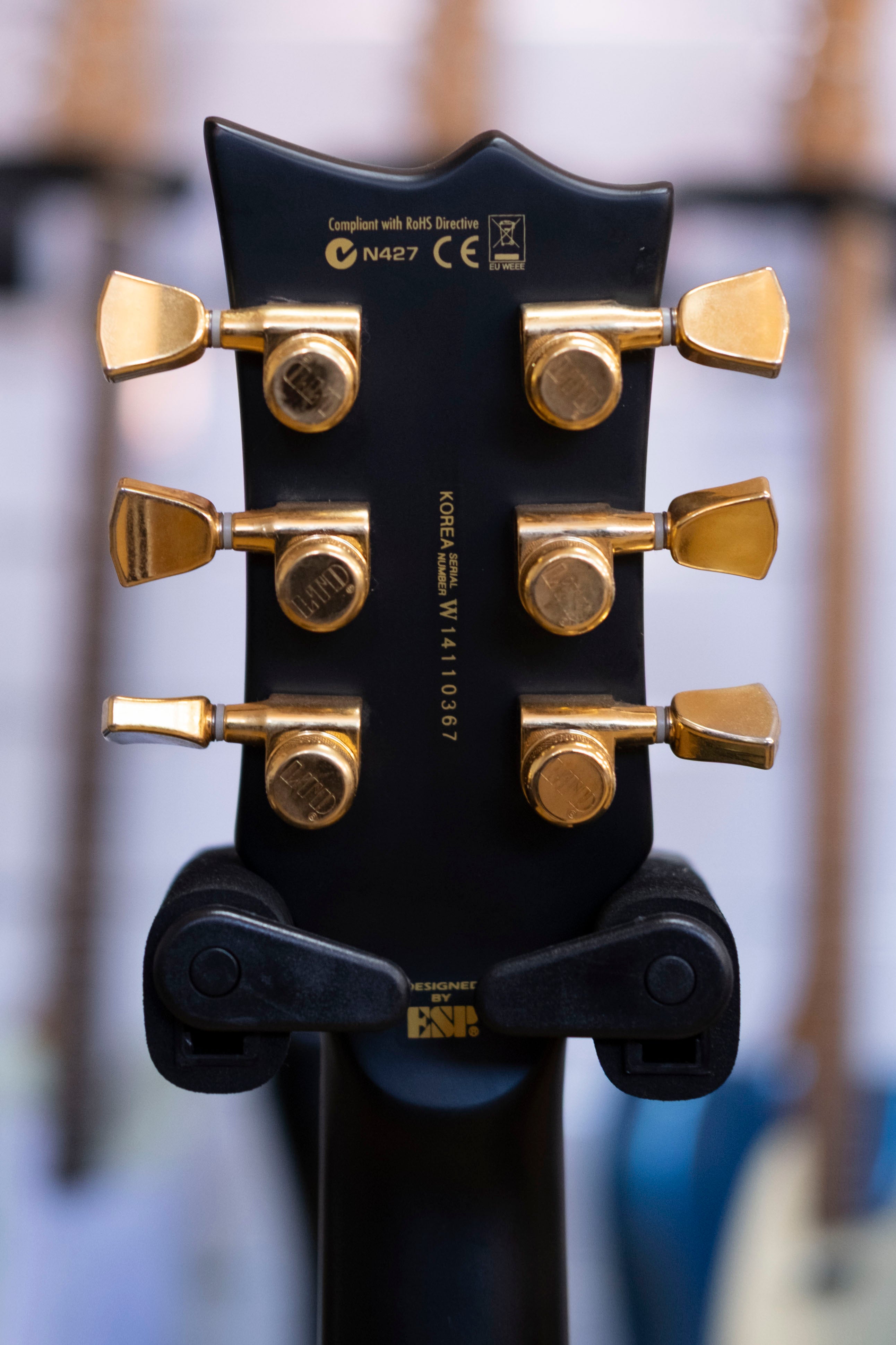 LTD EC-1000 Deluxe Electric Guitar (Vintage Black) (Pre-Owned, 2014)