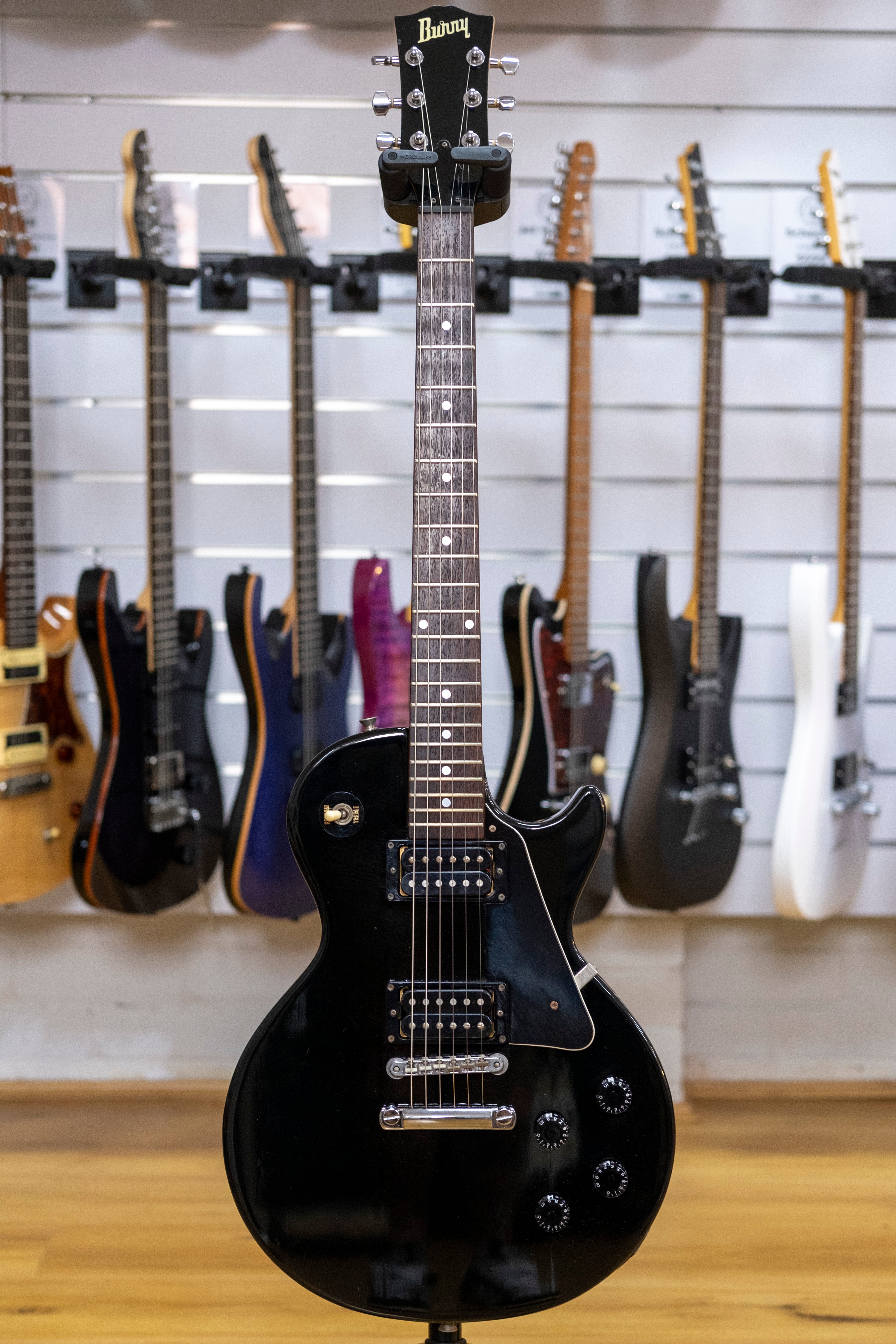 Burny 'LP' Studio Electric Guitar (Black) (Pre-Owned)