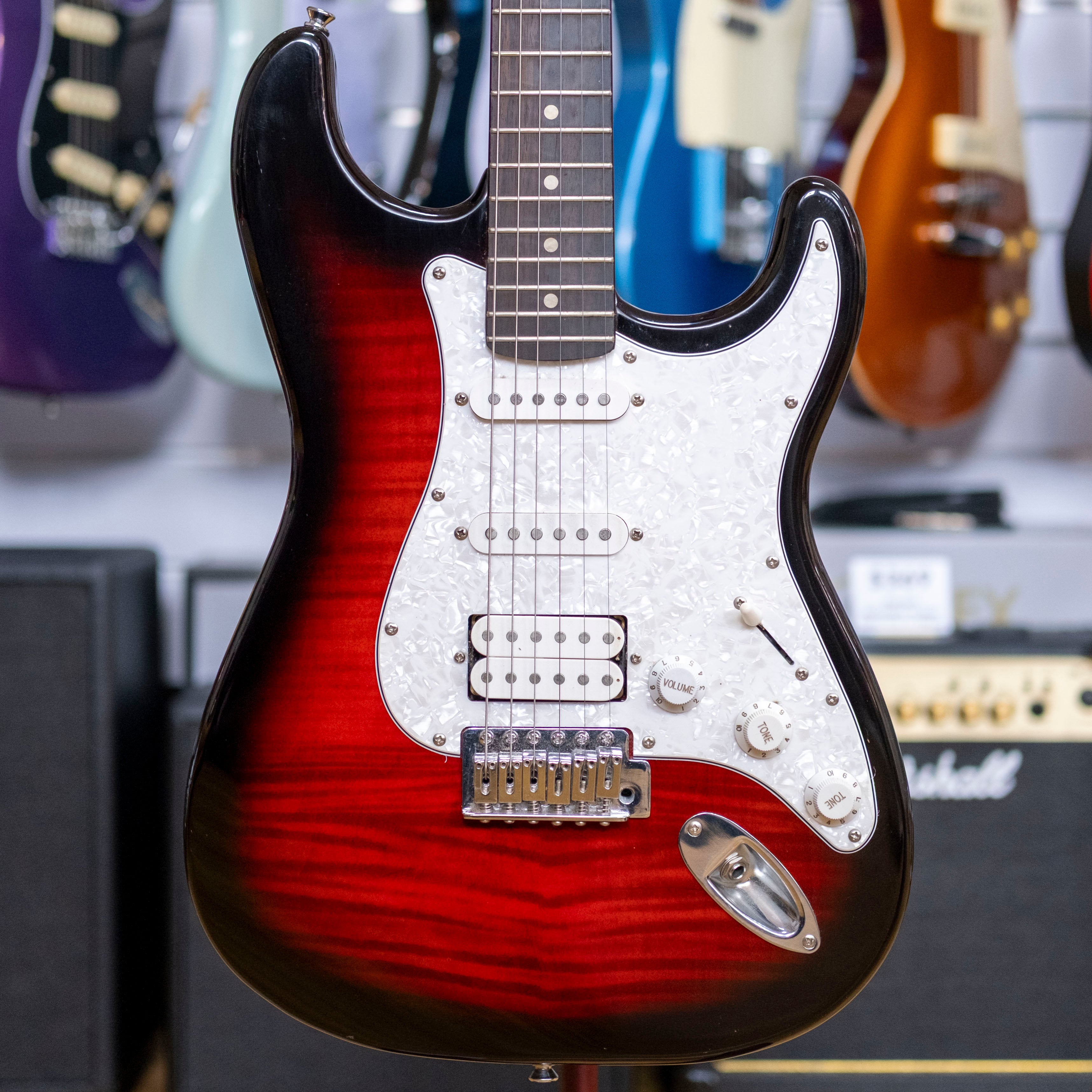 Haze E-211 Electric Guitar (Red Burst) (Pre-Owned)