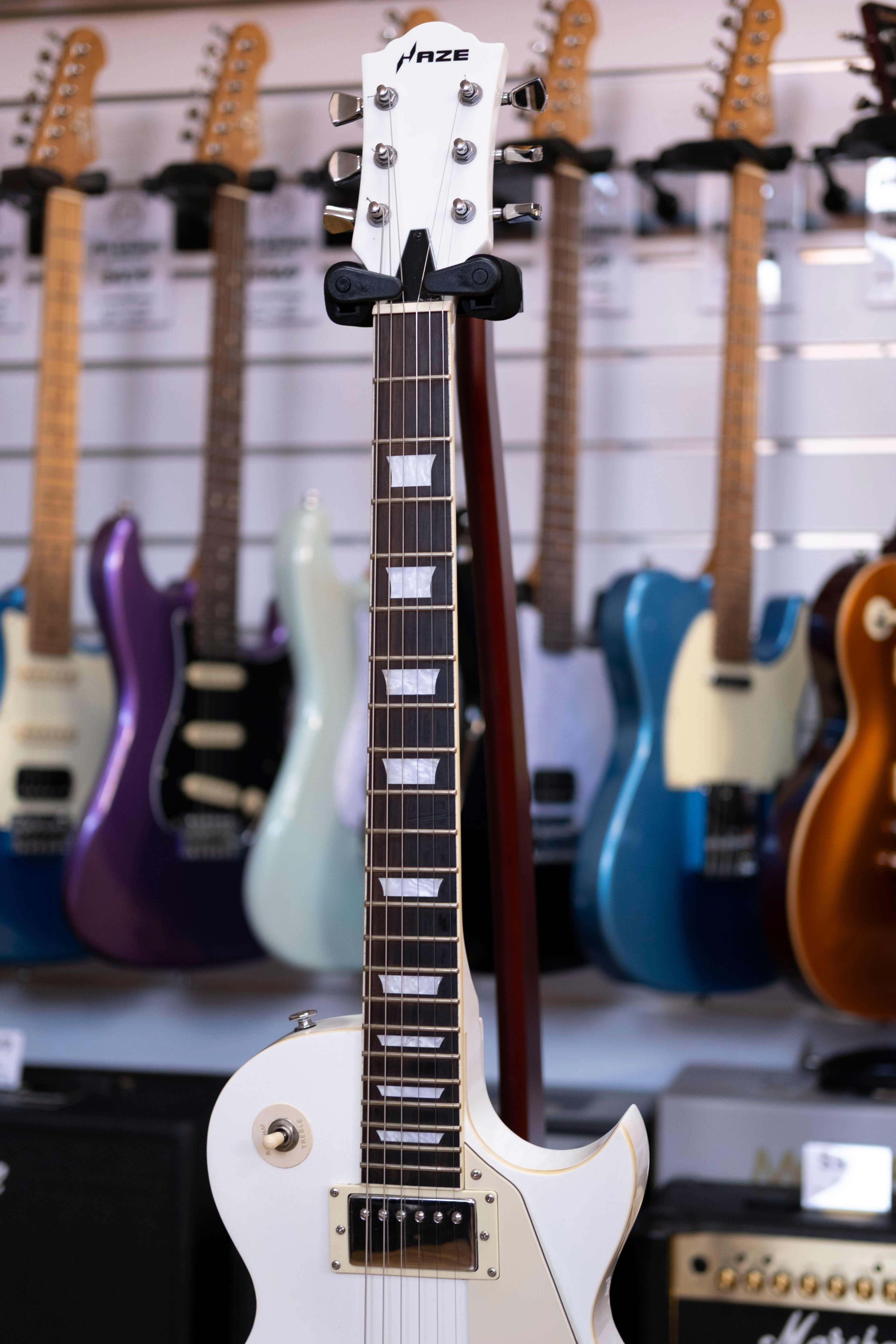 Haze SEG277 Single-Cut Electric Guitar (Arctic White) (Pre-Owned)