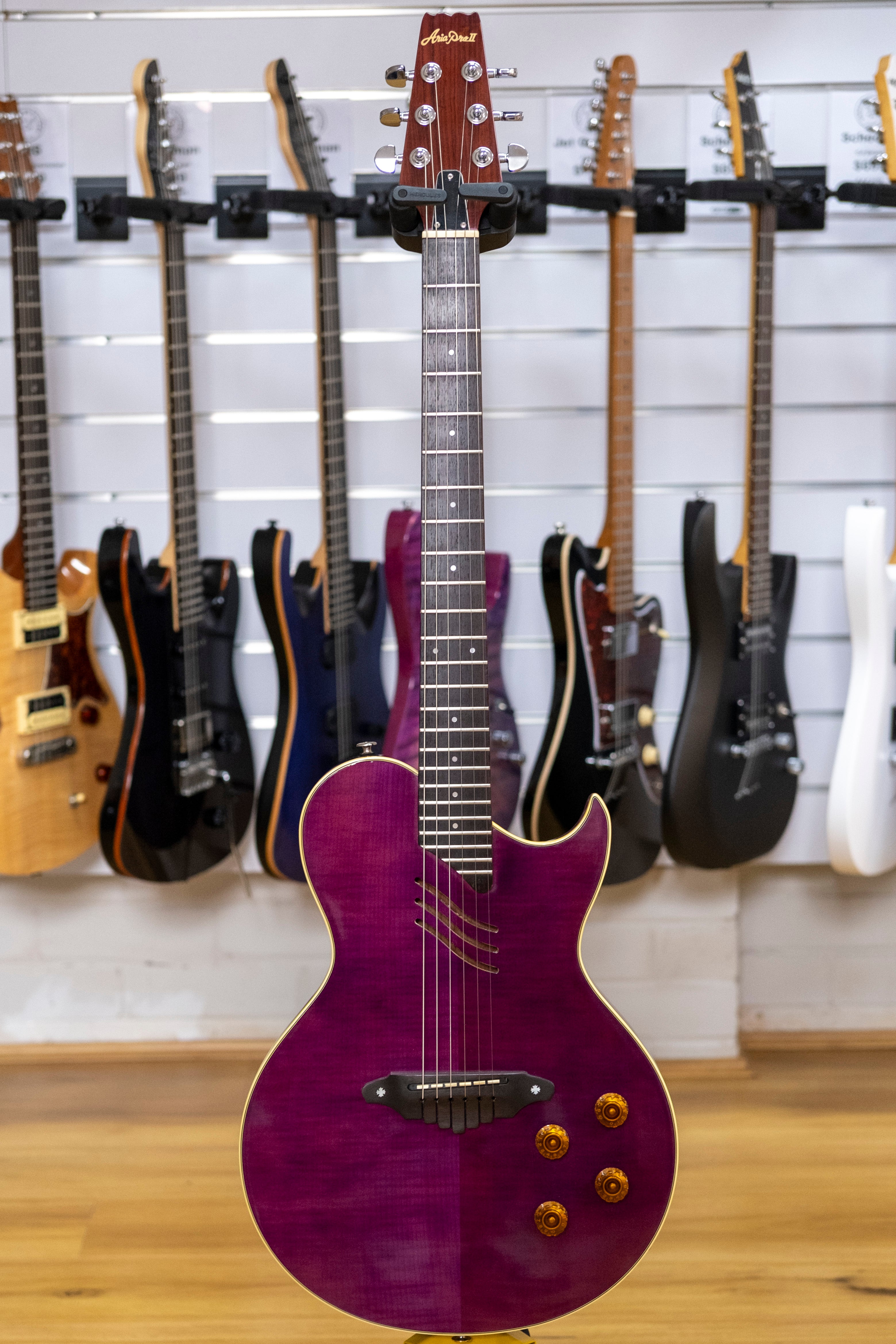 Aria Pro II PE Acoustic Electric Guitar (Purple)