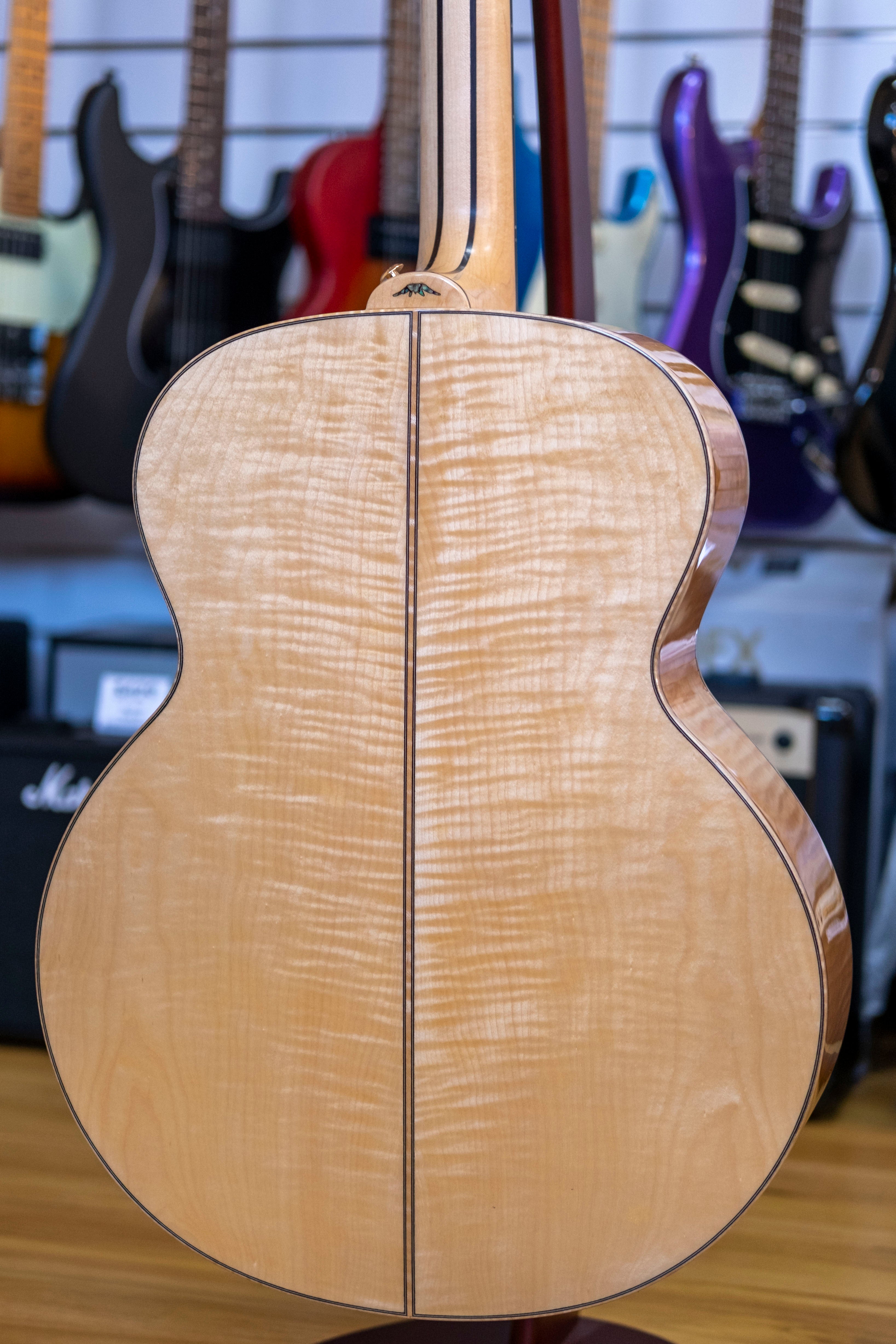 Bromo Denali Jumbo Acoustic Electric Guitar with Gig Bag (Solid Spruce/Flame Maple)