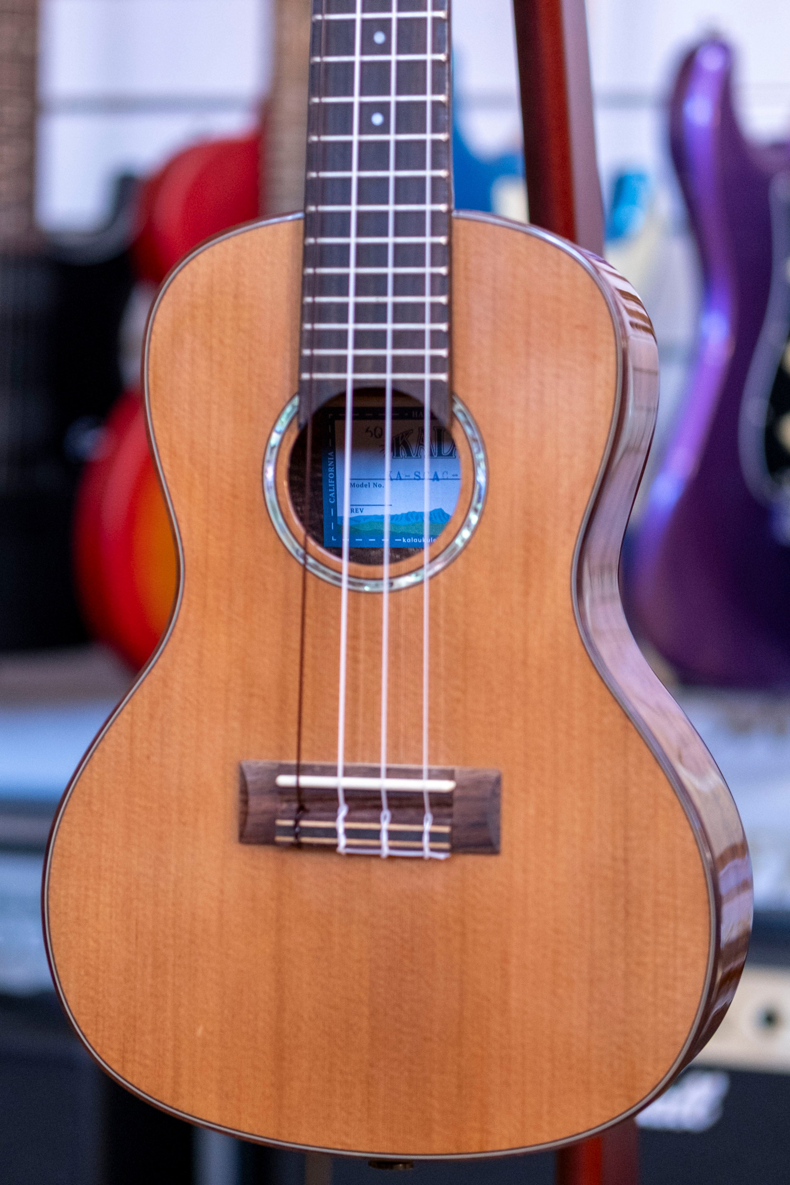 Kala KA-SCAC-C Solid Cedar Concert Ukulele with Mahalo Gig Bag (Pre-Owned)