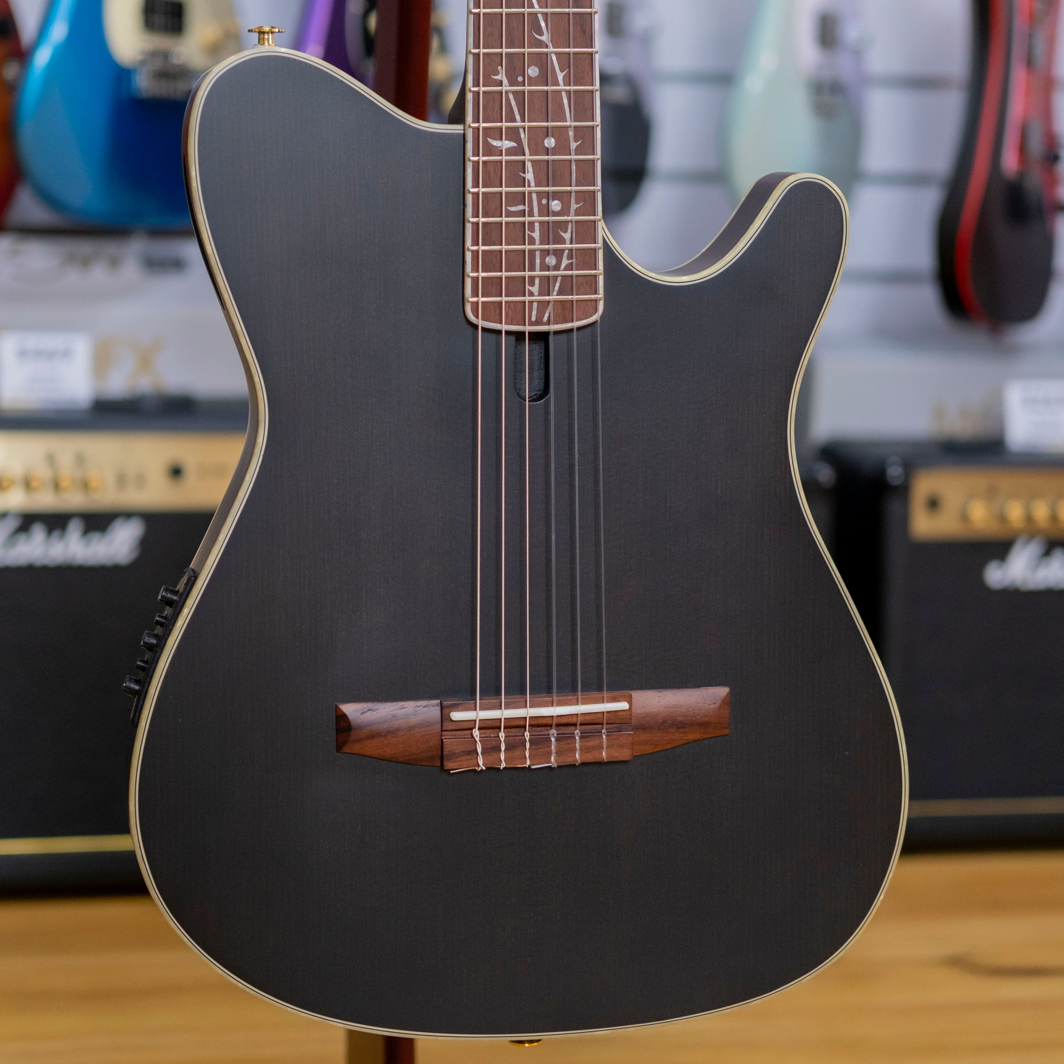 Ibanez TOD10N Tim Henson Signature Acoustic Electric Guitar (Trans Black Flat)