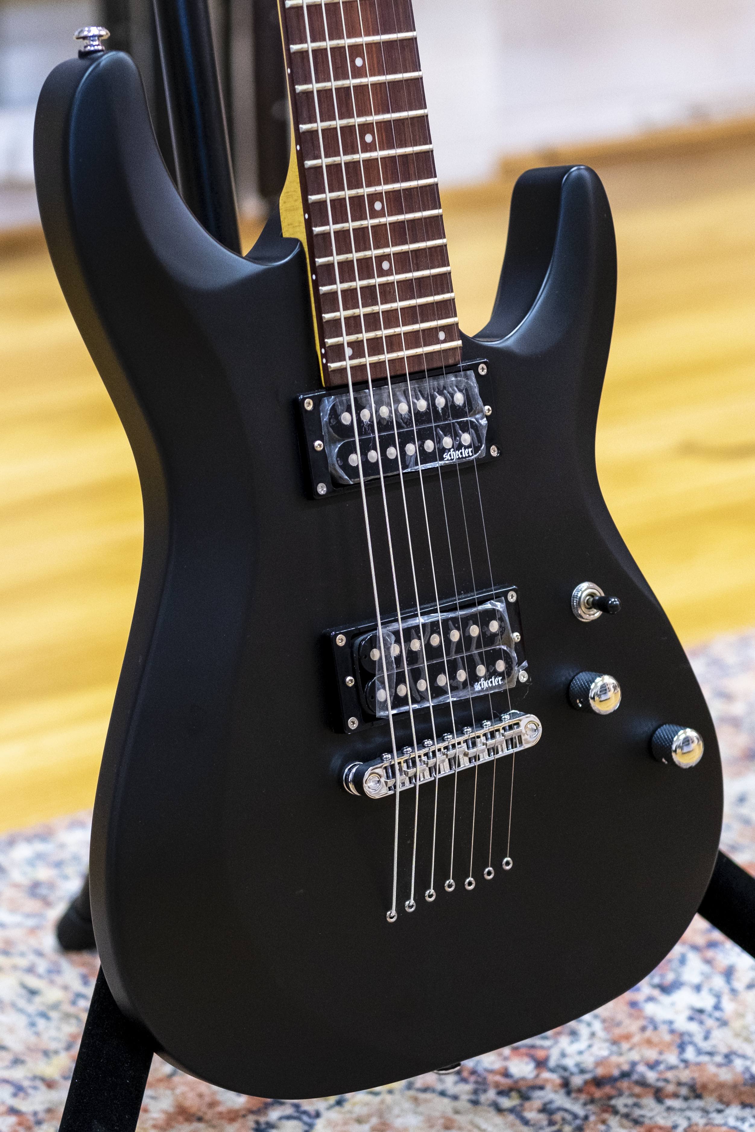 Schecter C-7 Deluxe Electric Guitar (Satin Black)