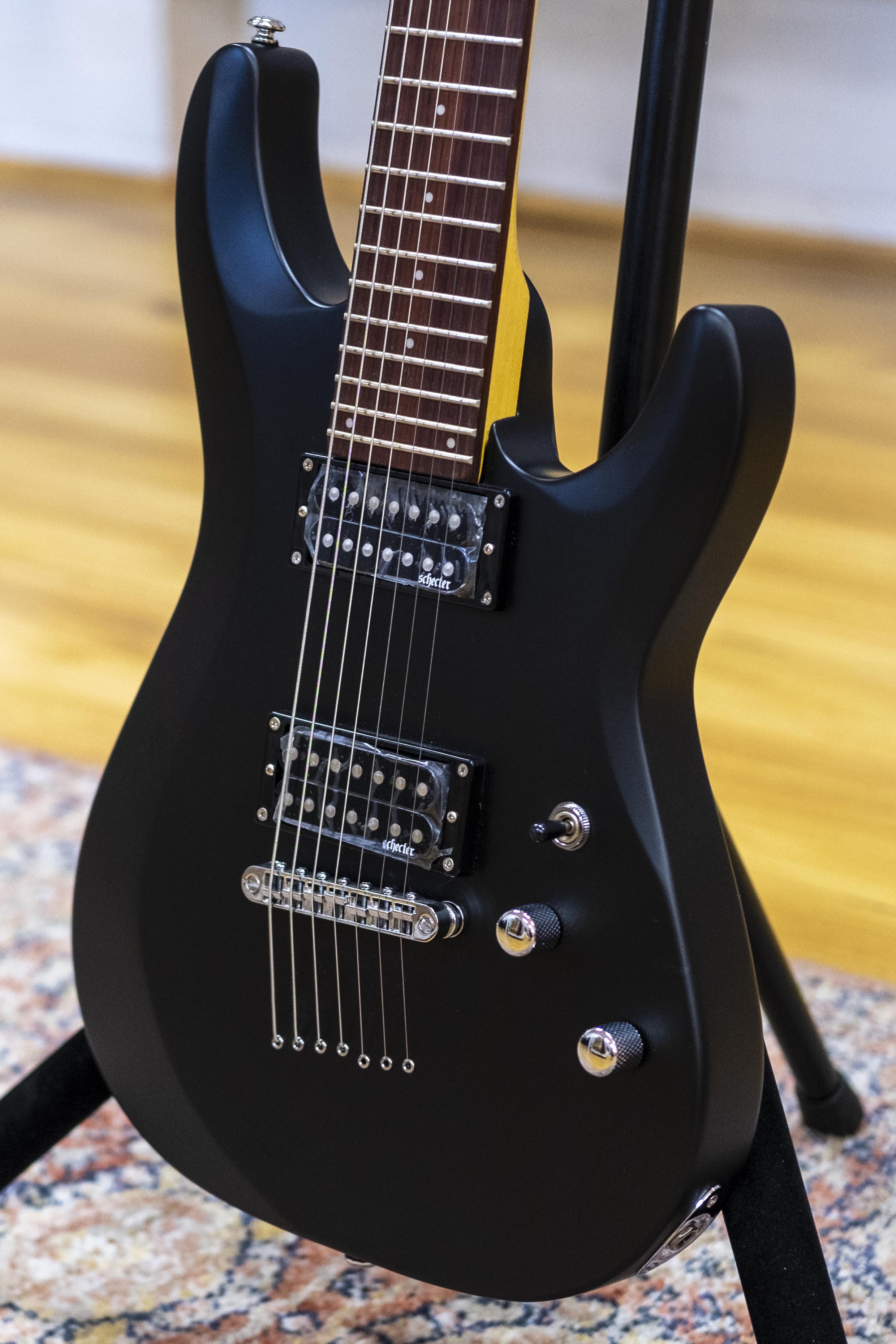 Schecter C-7 Deluxe Electric Guitar (Satin Black)