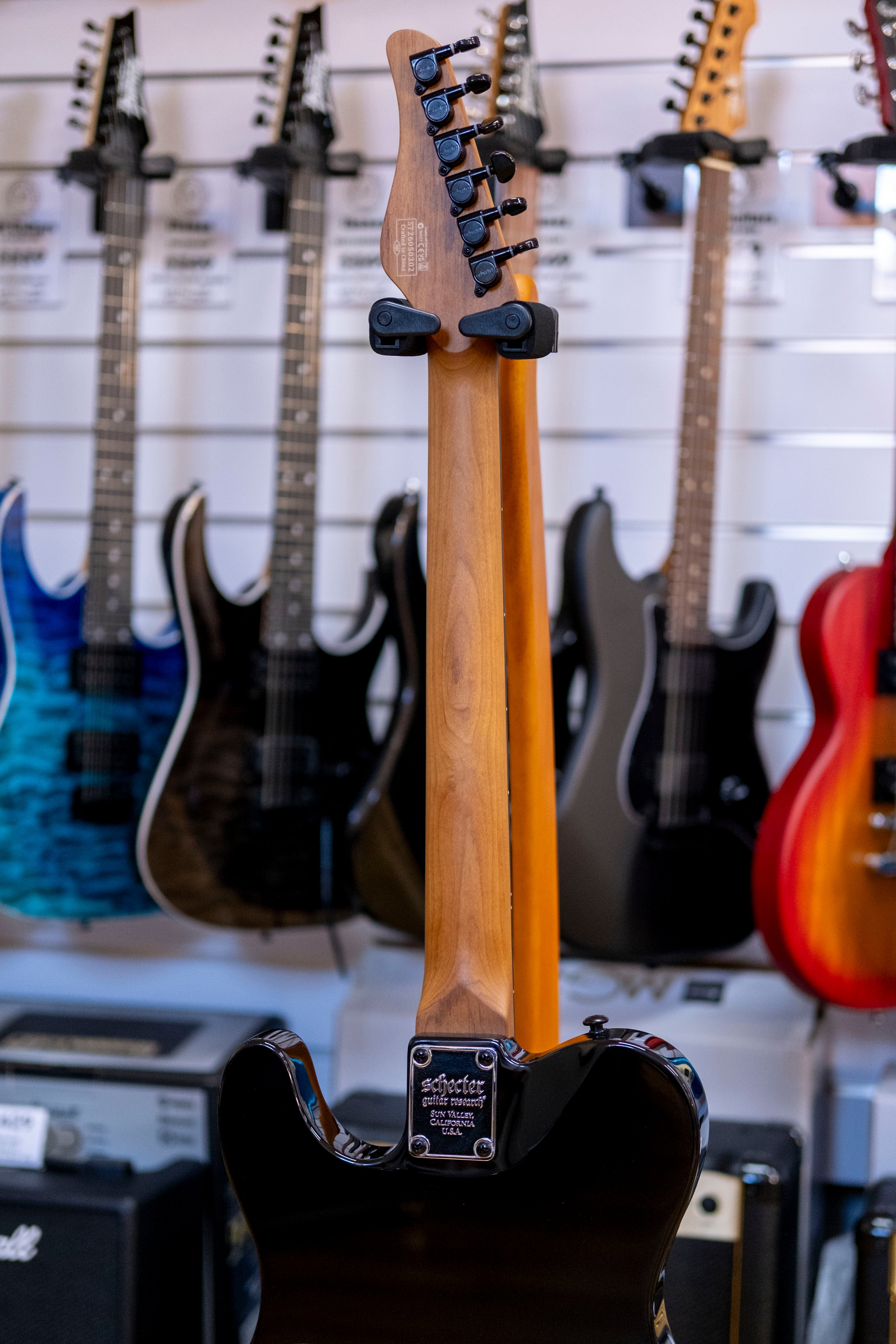 Schecter PT Standard Electric Guitar (Black Fade Burst Burl)