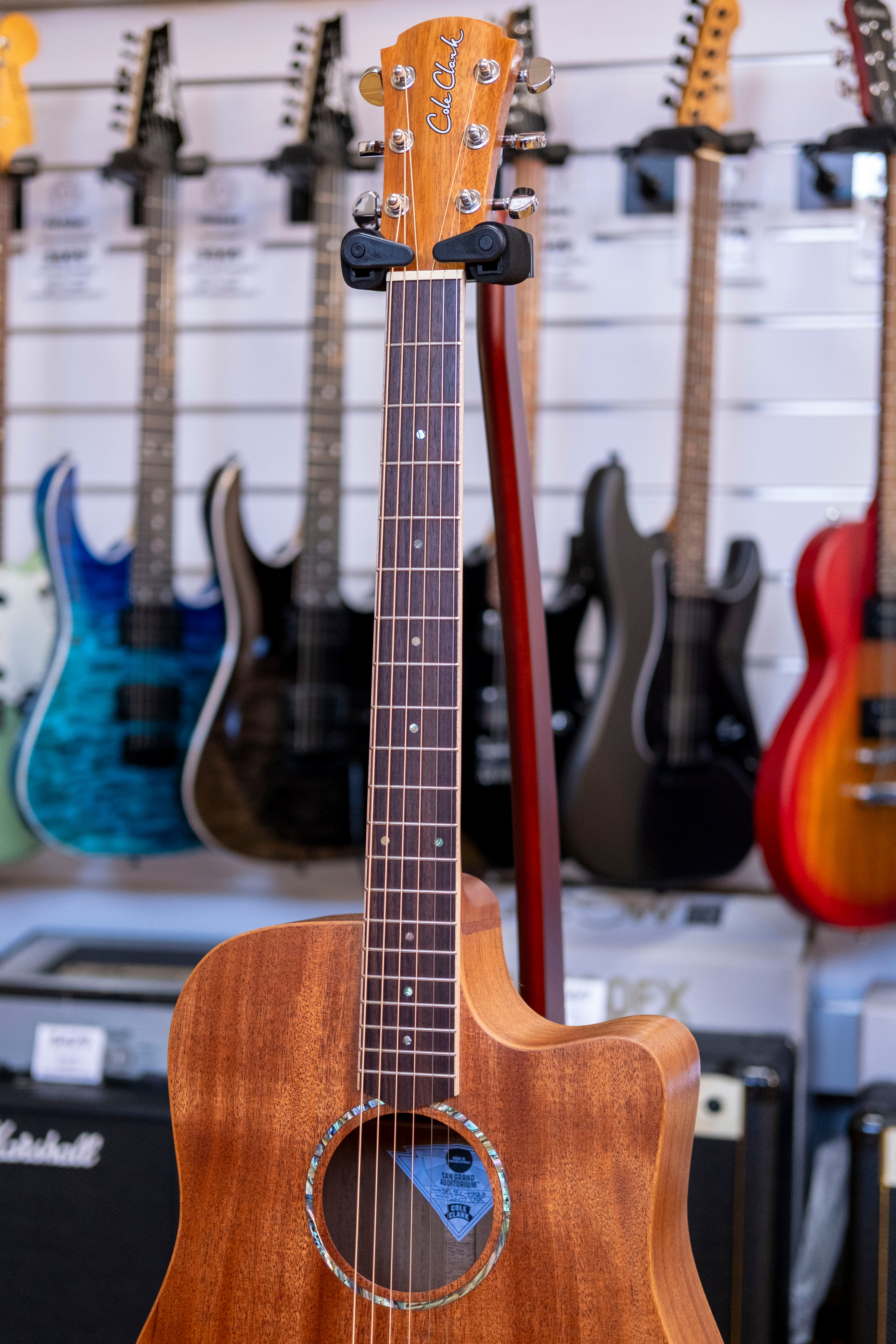 Cole Clark Studio FL Dreadnought Acoustic Electric Guitar with Deluxe Gig Bag (All Solid Mahogany)