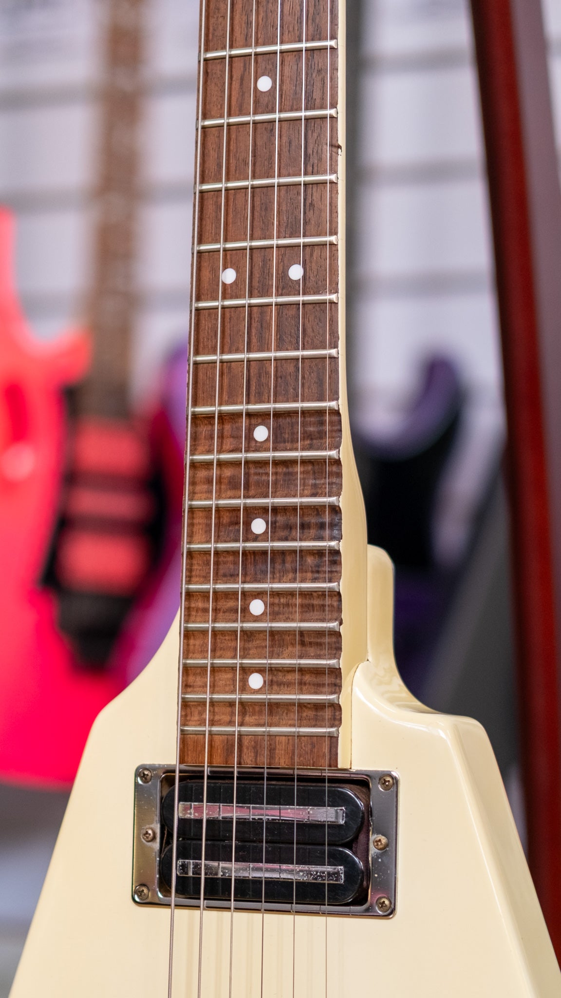 Fernandes BSV-70 The Function 'Flying V' Electric Guitar (White) (Pre-Owned, 1985 MIJ)