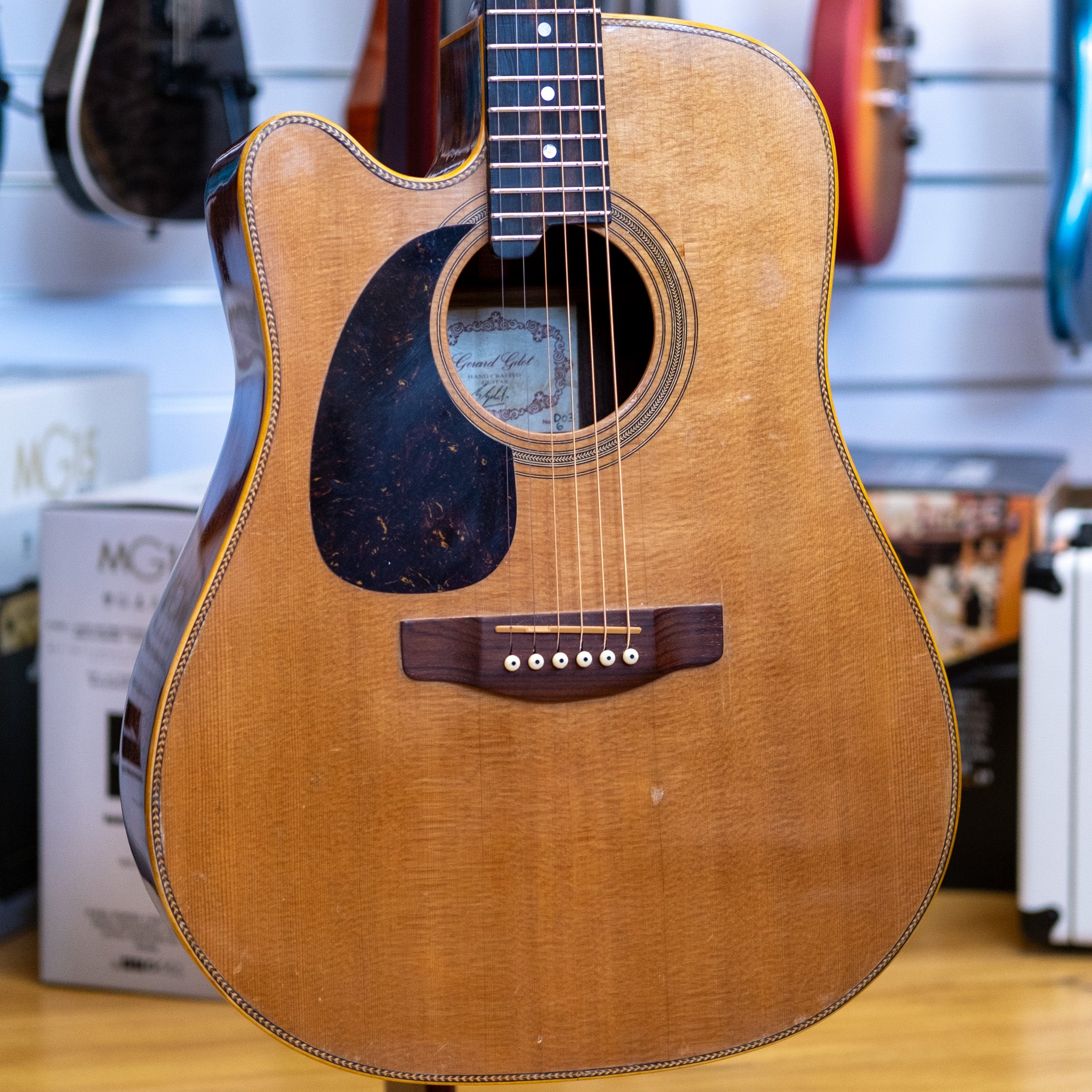Gerard Gilet Left Handed Dreadnought Acoustic Electric Guitar (Pre-Owned, 1987)