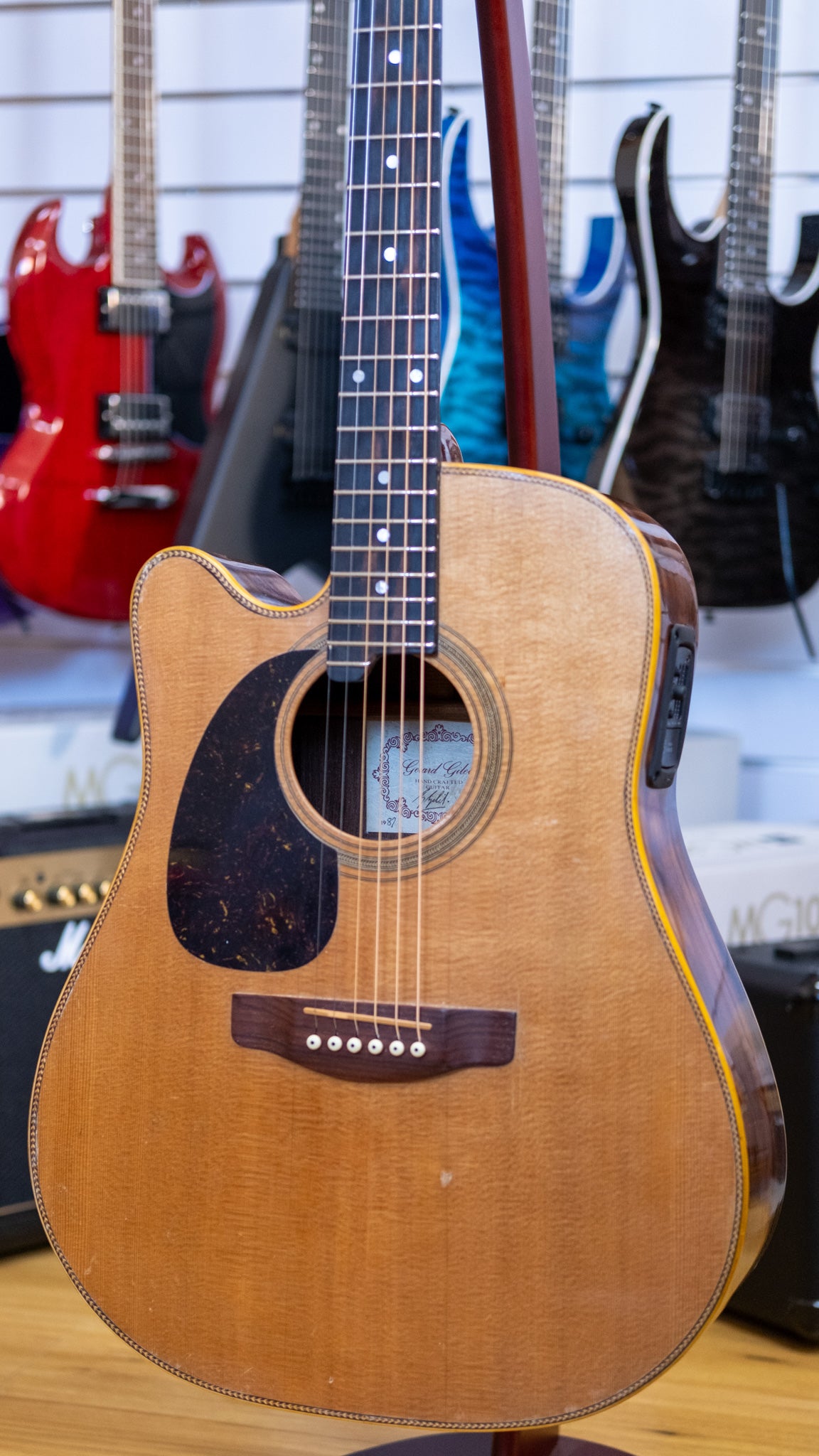 Gerard Gilet Left Handed Dreadnought Acoustic Electric Guitar (Pre-Owned, 1987)