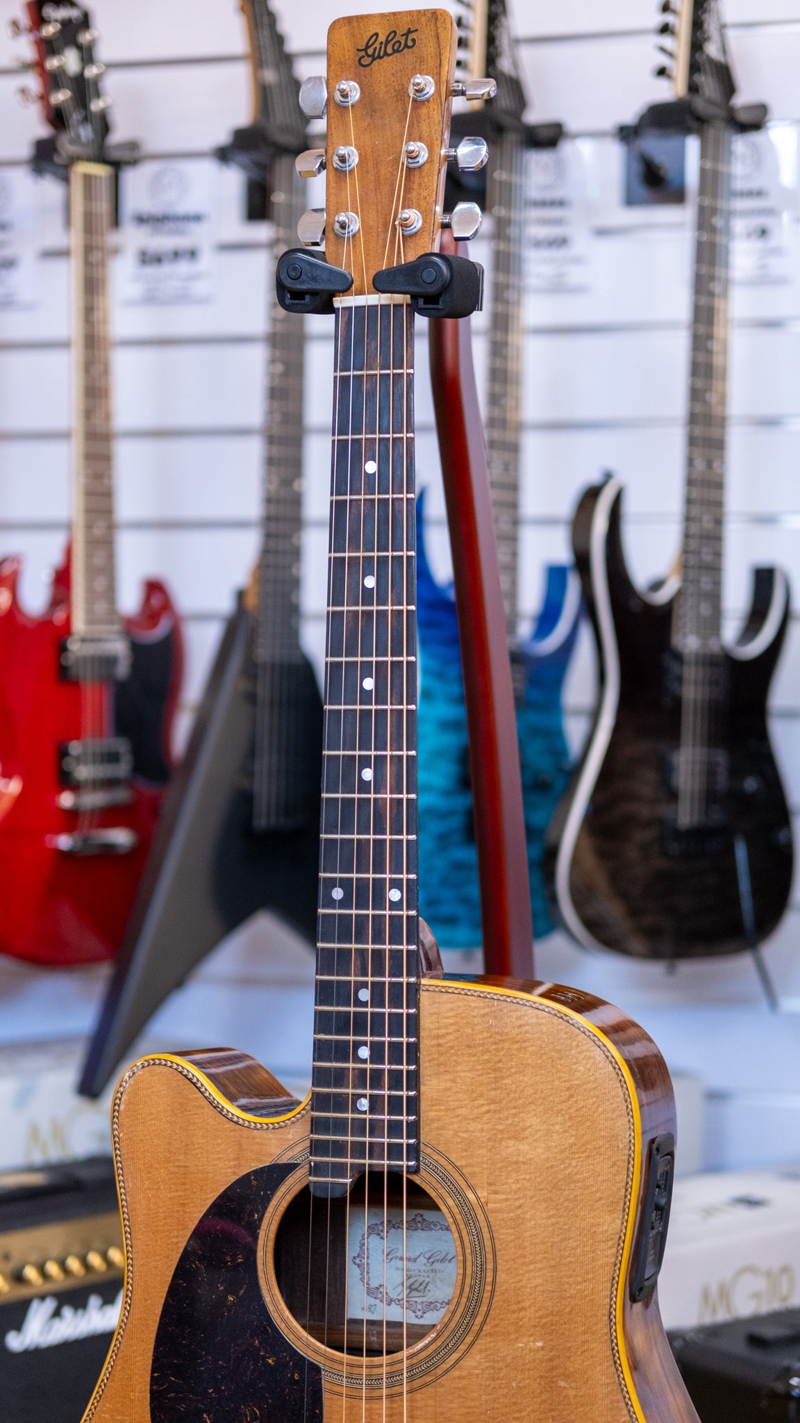 Gerard Gilet Left Handed Dreadnought Acoustic Electric Guitar (Pre-Owned, 1987)