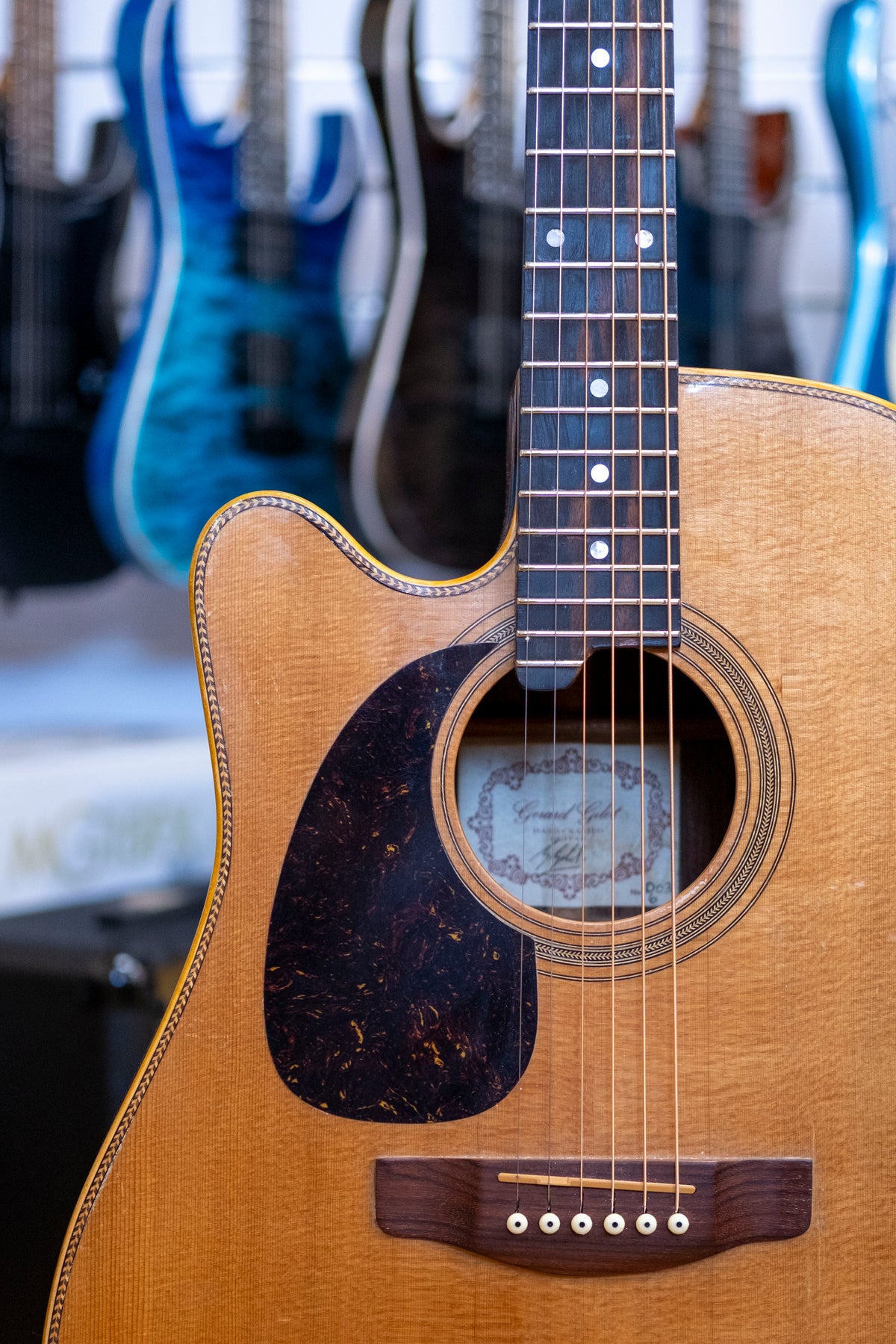 Gerard Gilet Left Handed Dreadnought Acoustic Electric Guitar (Pre-Owned, 1987)