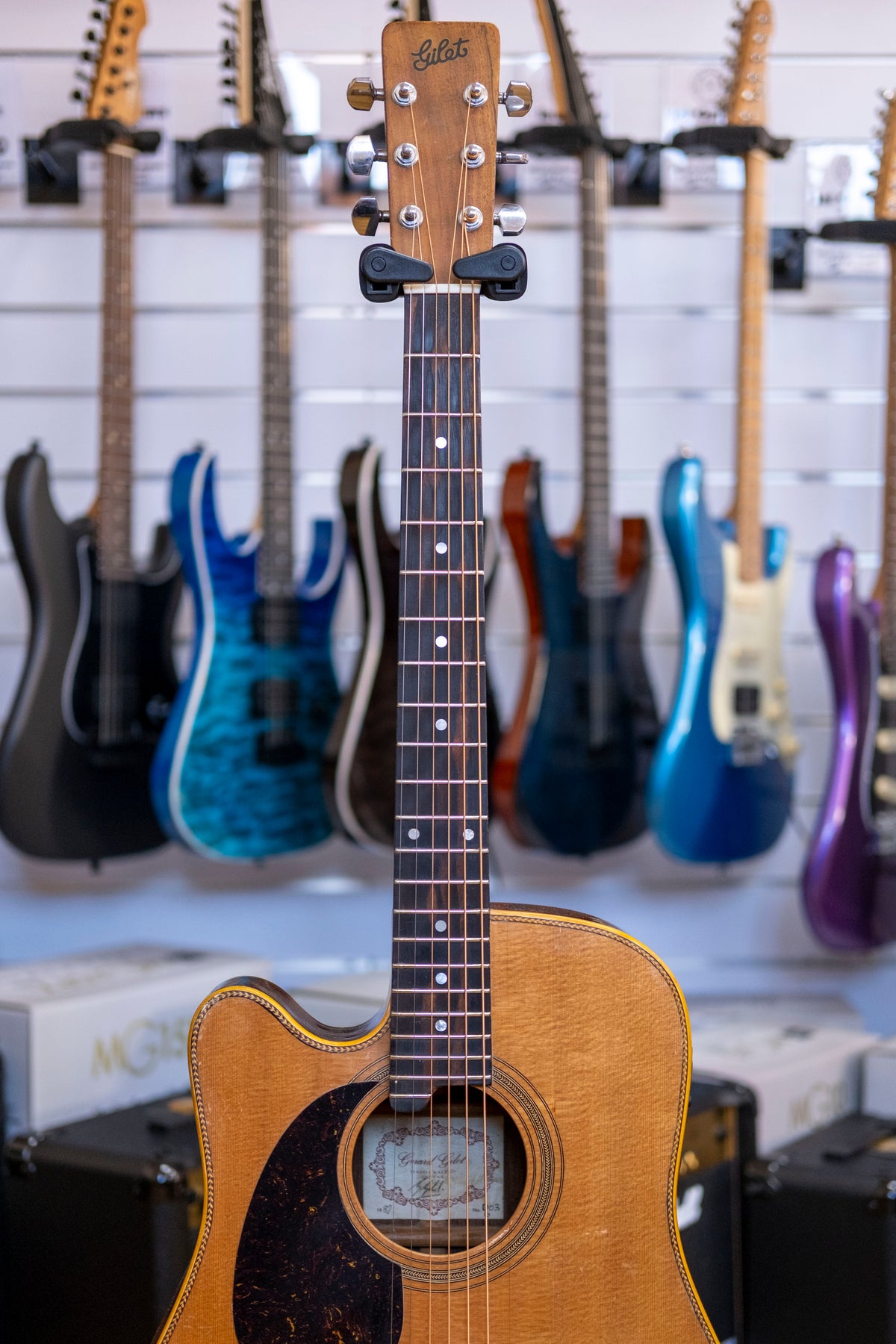 Gerard Gilet Left Handed Dreadnought Acoustic Electric Guitar (Pre-Owned, 1987)