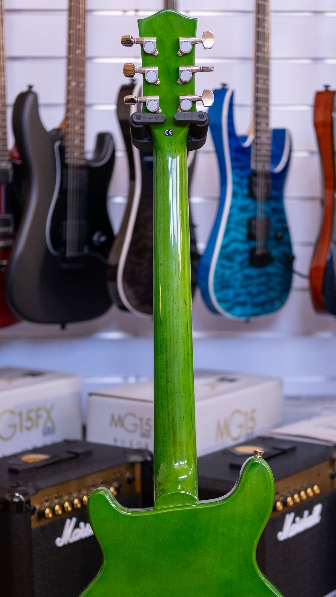 Onyx Nightshade Electric Guitar with Hardcase (Transparent Green) (Pre-Owned)