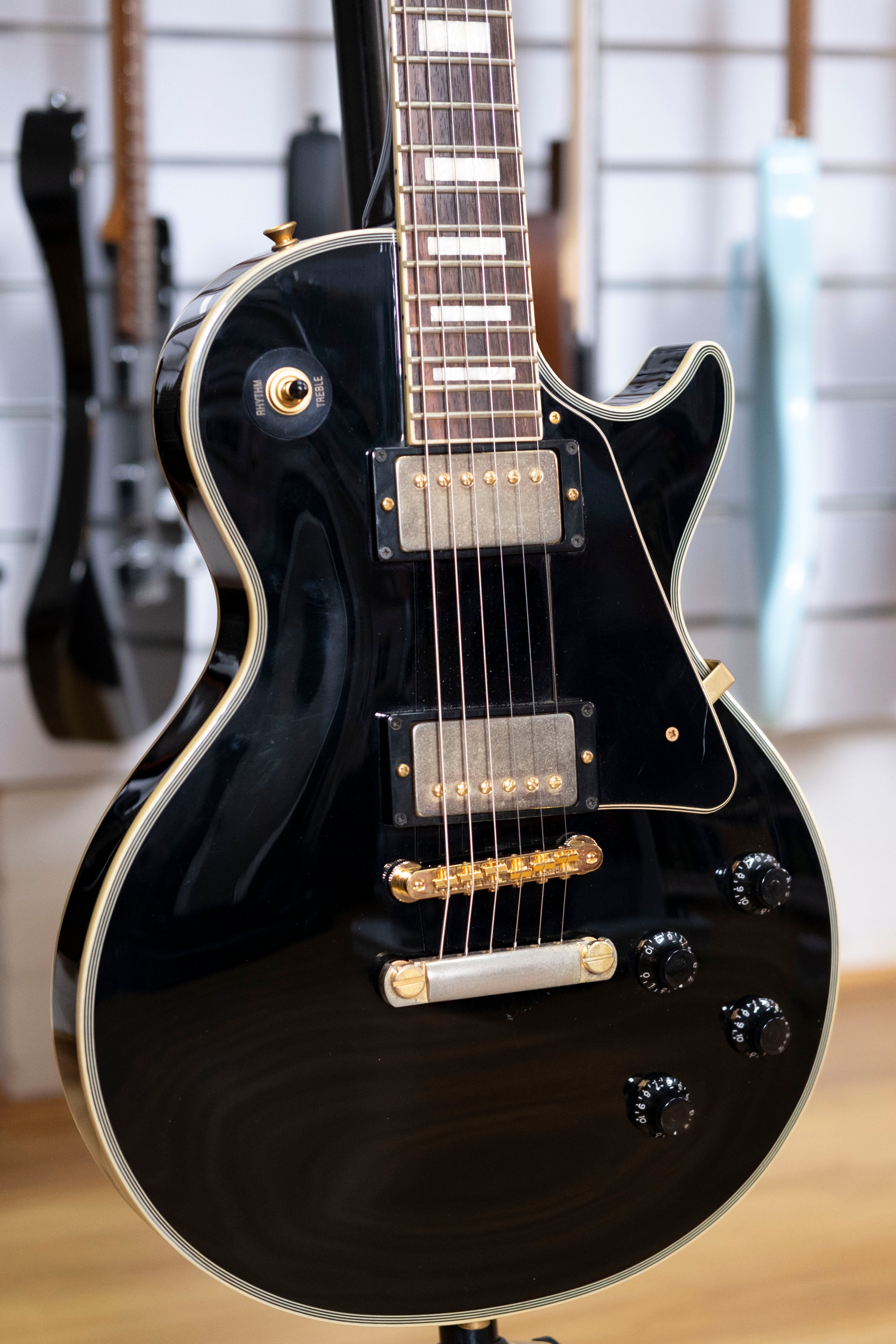 Burny RLC-55 'Les Paul' Custom Style Electric Guitar (Black