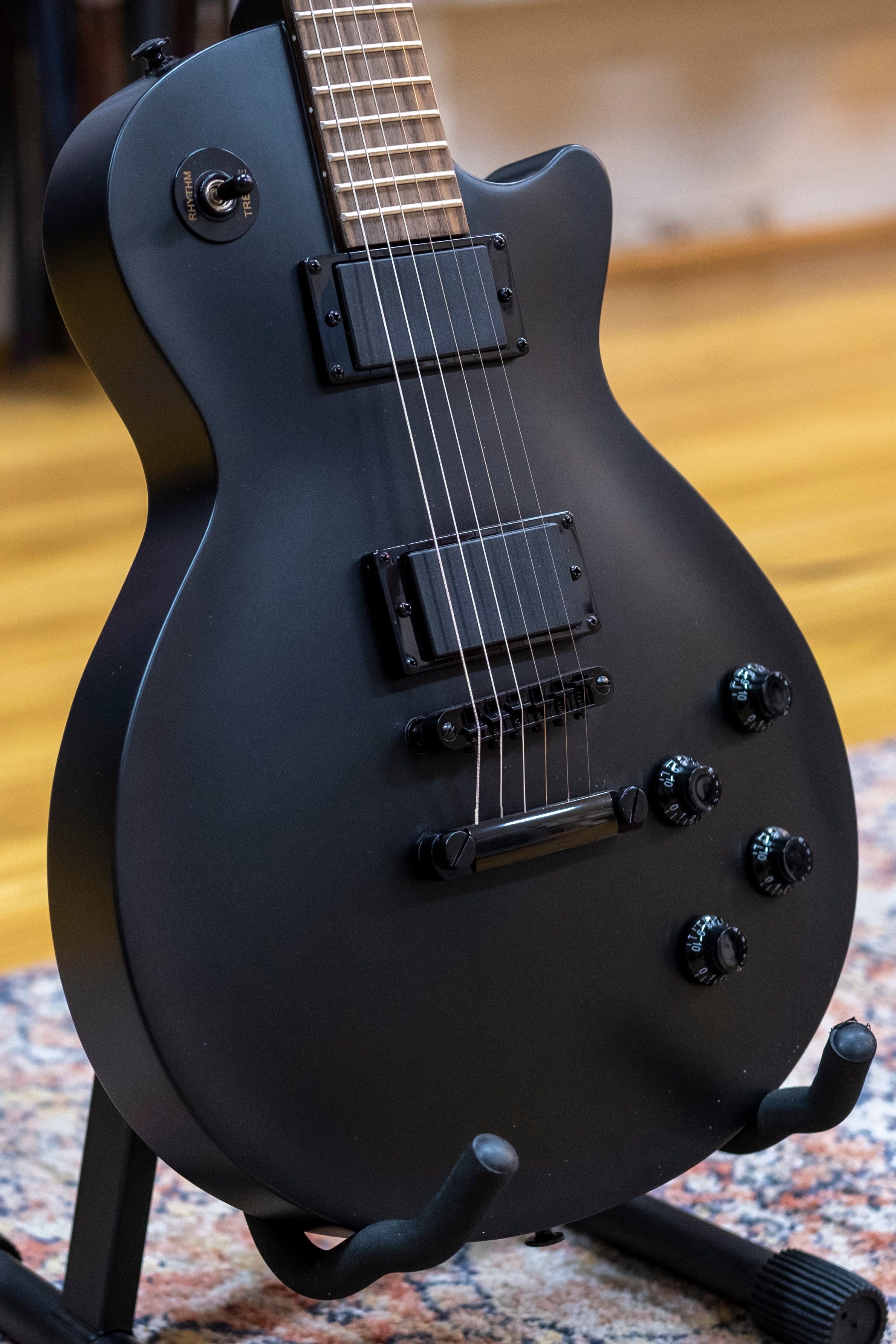 SX LEE3S Stealth 'LP' Style Electric Guitar (Satin Black)