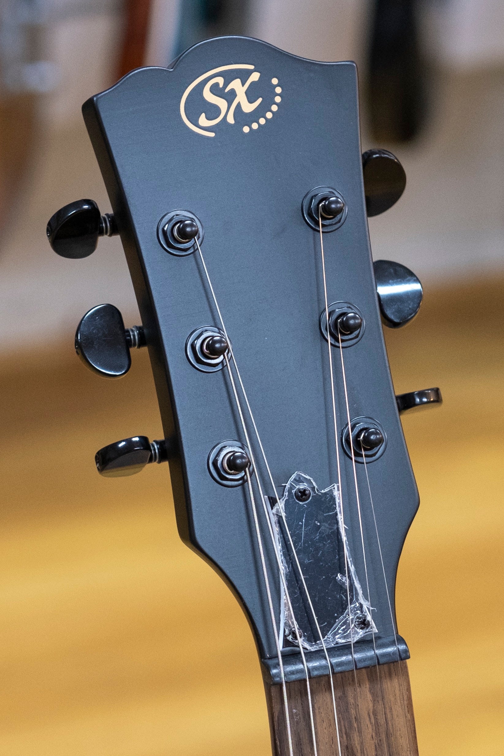 SX LEE3S Stealth 'LP' Style Electric Guitar (Satin Black)
