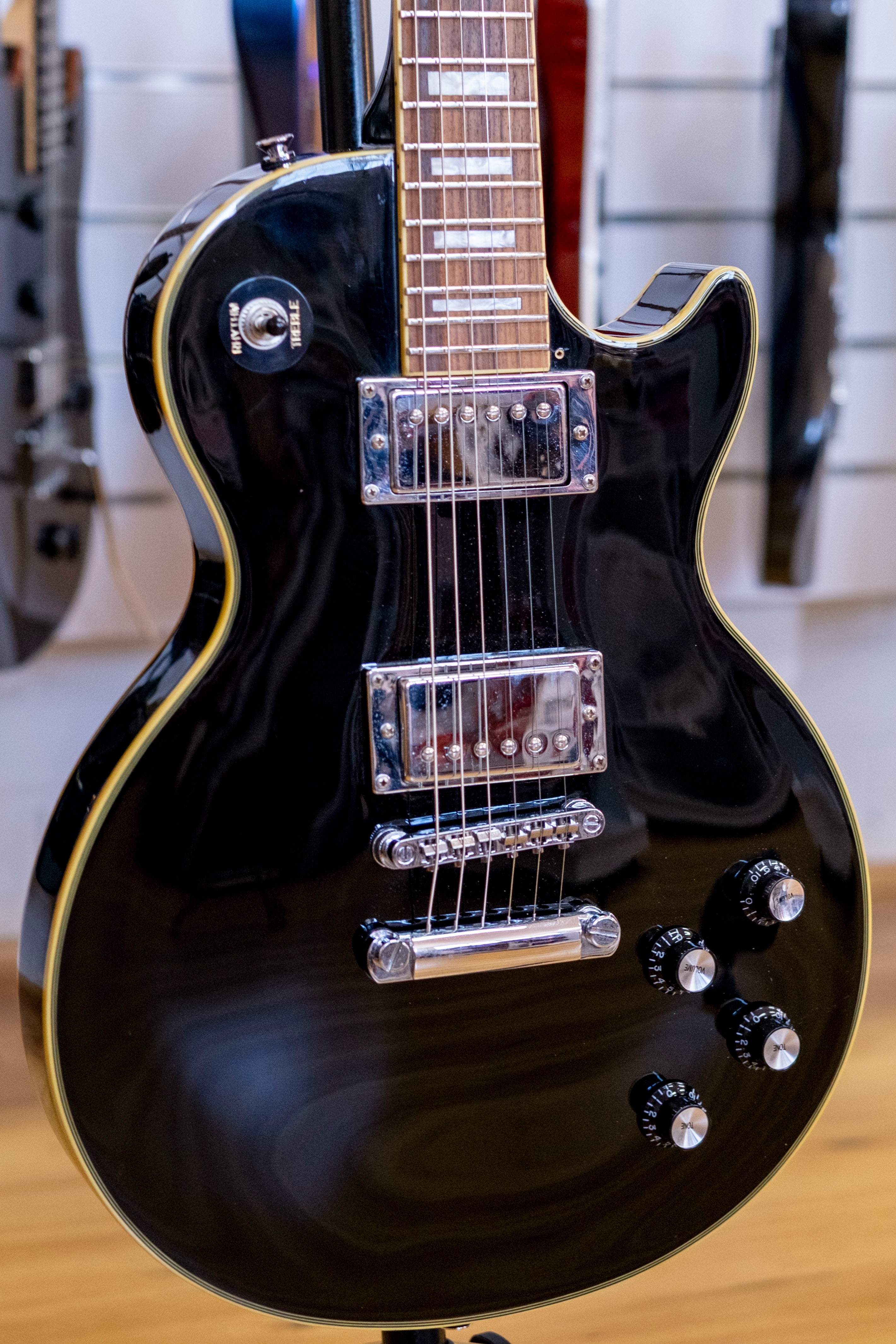 Blitz by Aria Pro II Les Paul Custom Electric Guitar (Black) (Pre-Owned)