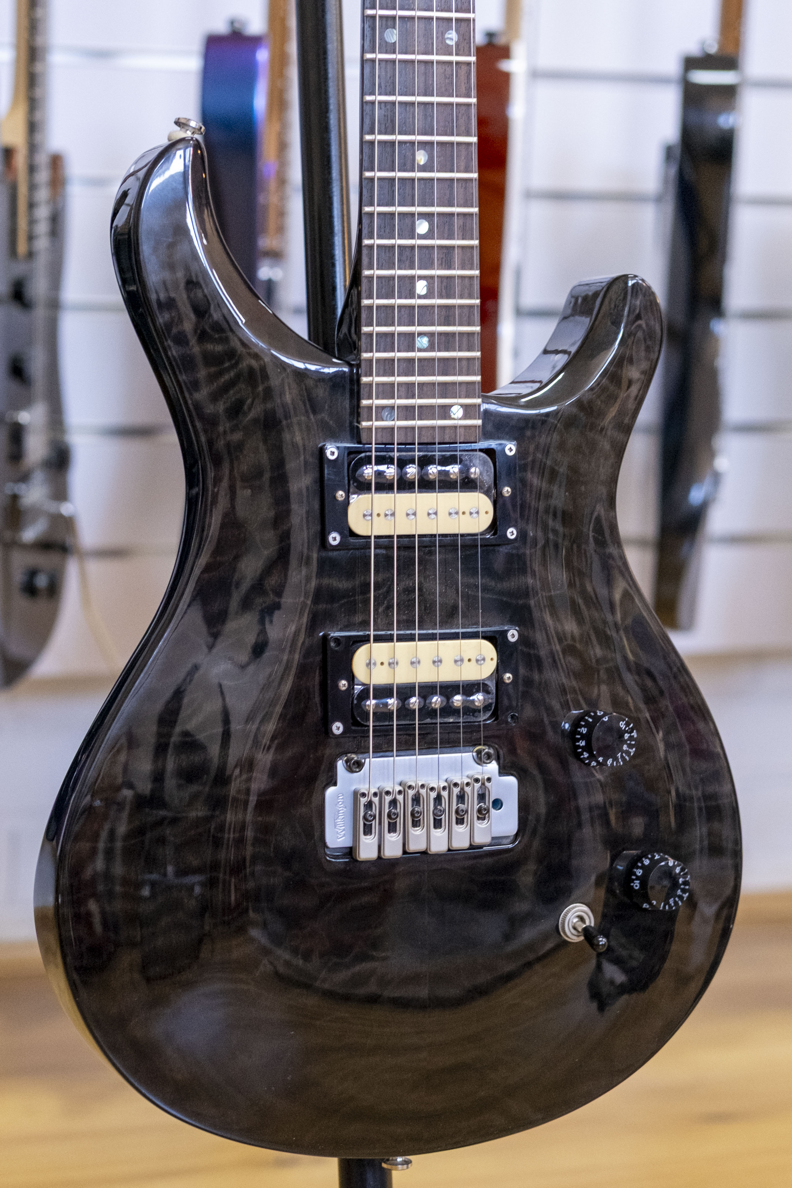 2013 Tokai PR-50QT Electric Guitar (Transparent Black)