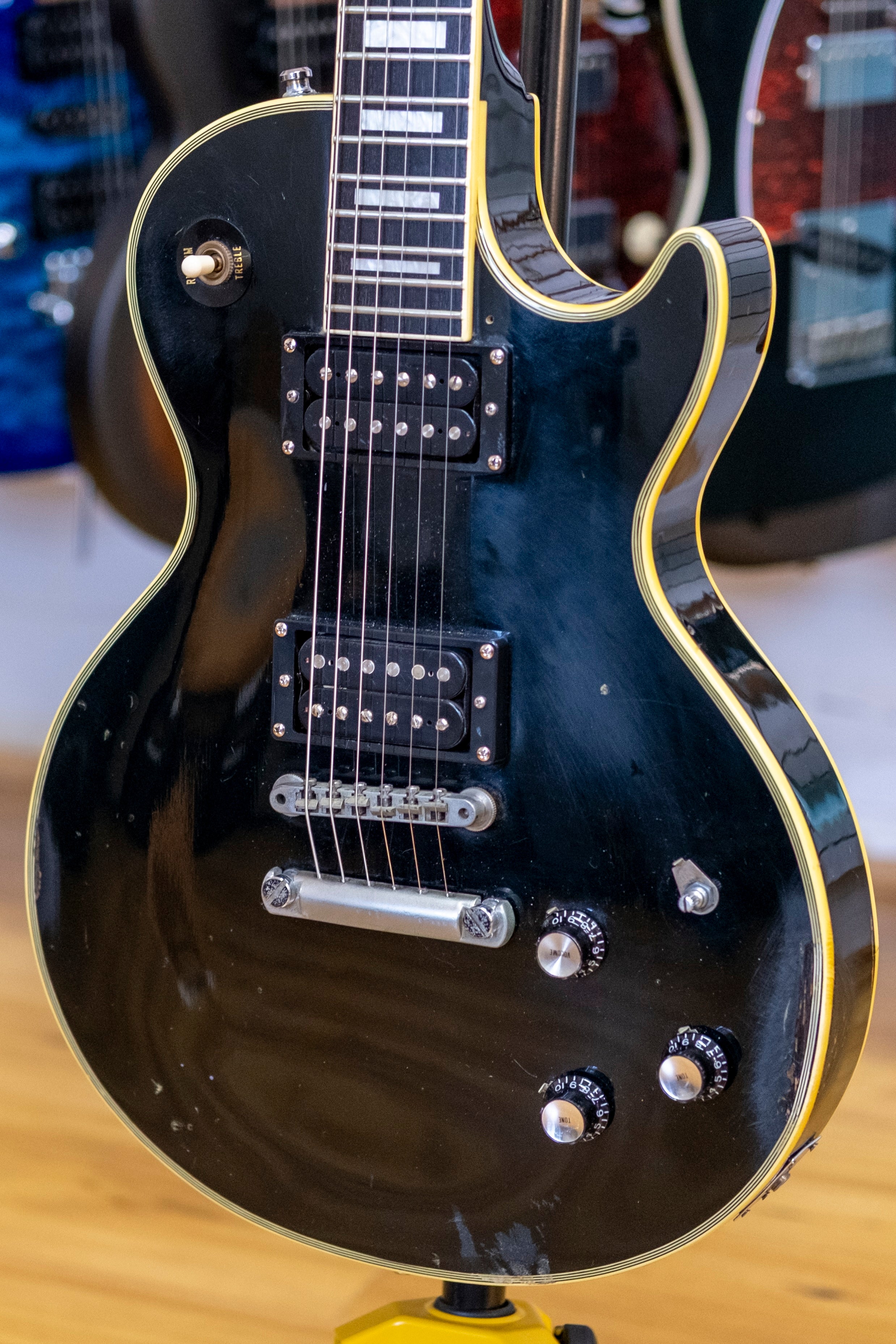 Burny RLC-60 'Les Paul' Custom Electric Guitar (Black) (Pre