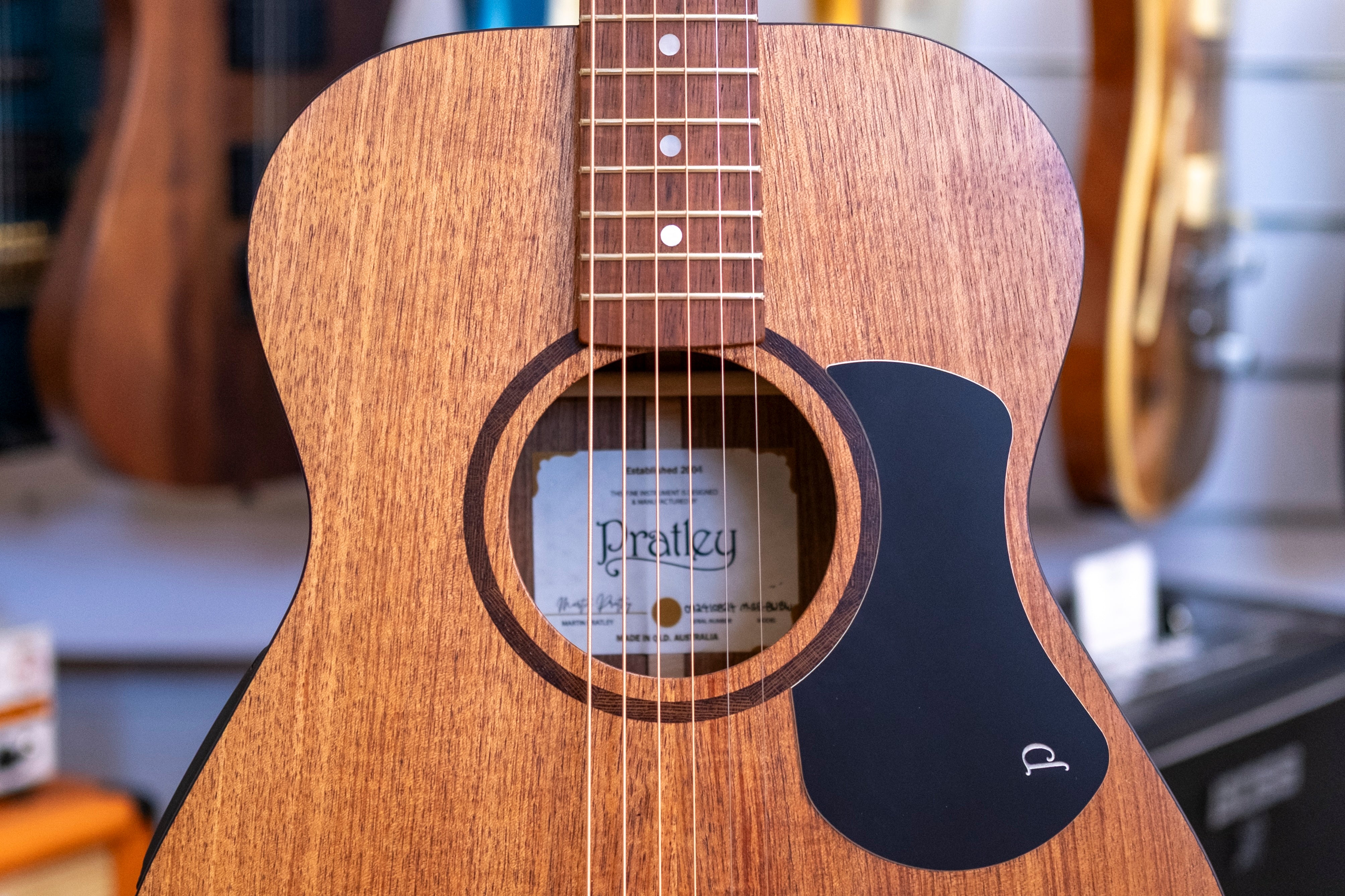 Pratley Classic Series Mini OM Acoustic Electric Guitar (All Solid Blackwood)