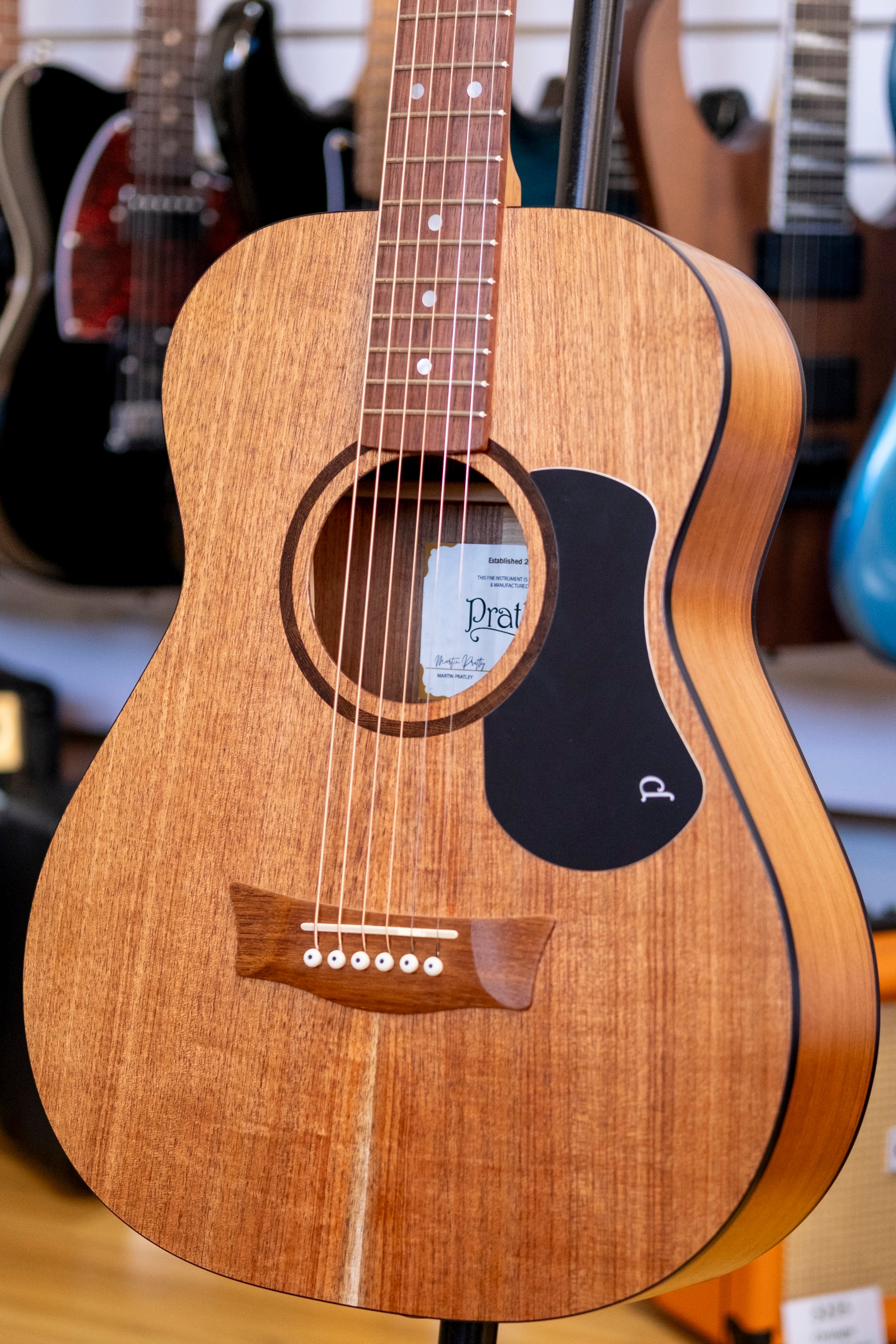 Pratley Classic Series Mini OM Acoustic Electric Guitar (All Solid Blackwood)