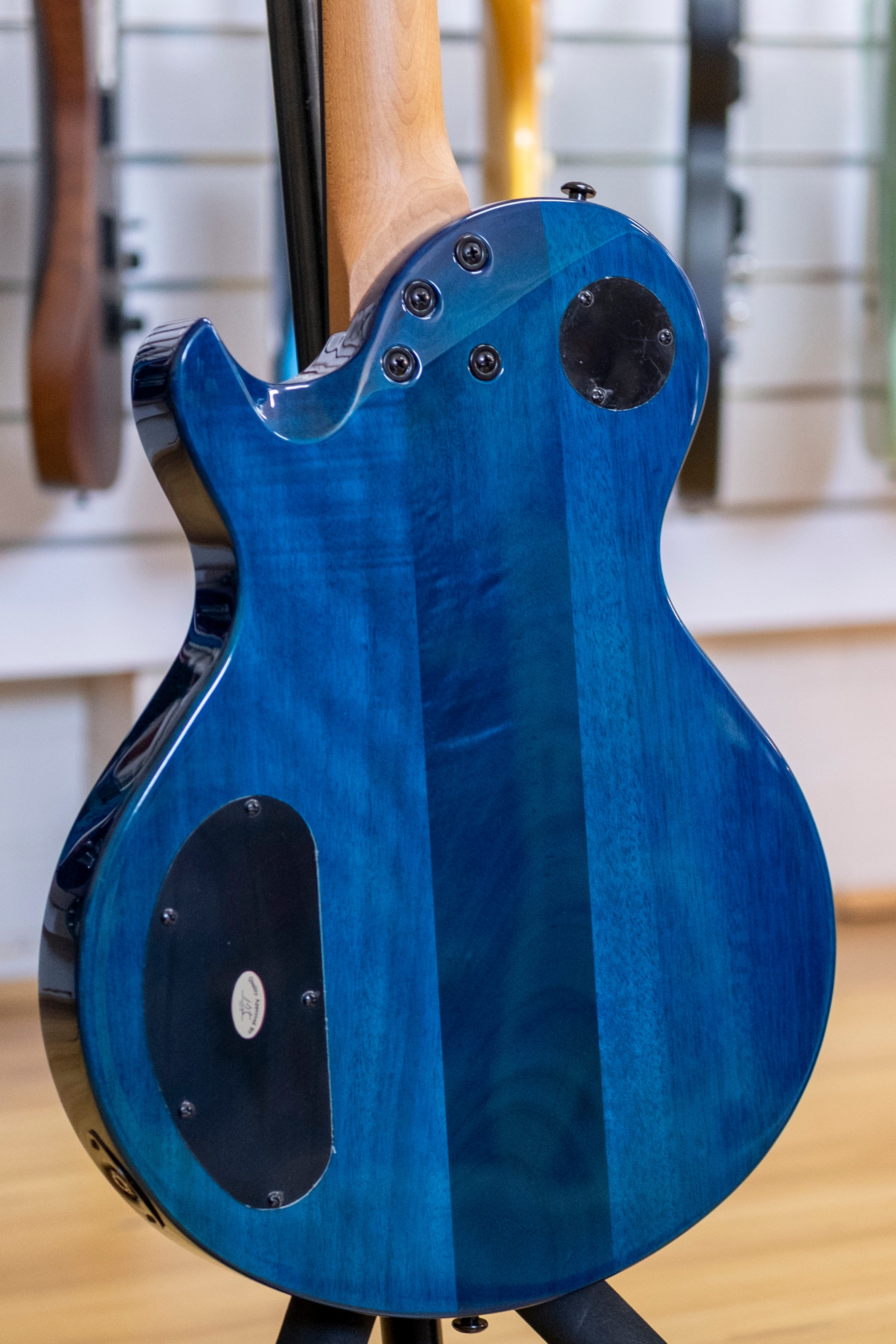 Schecter Solo-II Standard Electric Guitar (Ocean Blue Burst Burl)