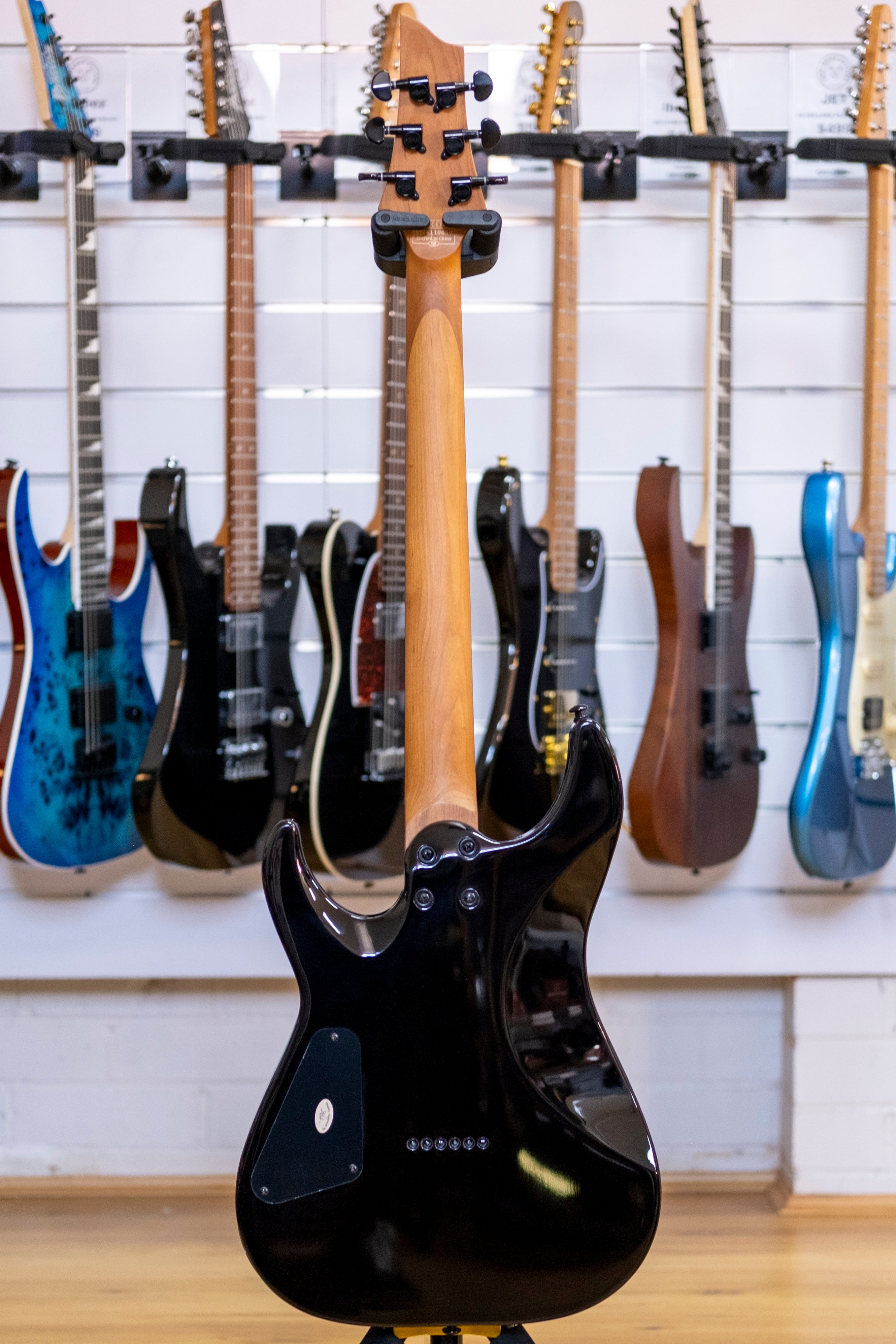 Schecter C-1 Standard Electric Guitar (Black Fade Burst Burl)