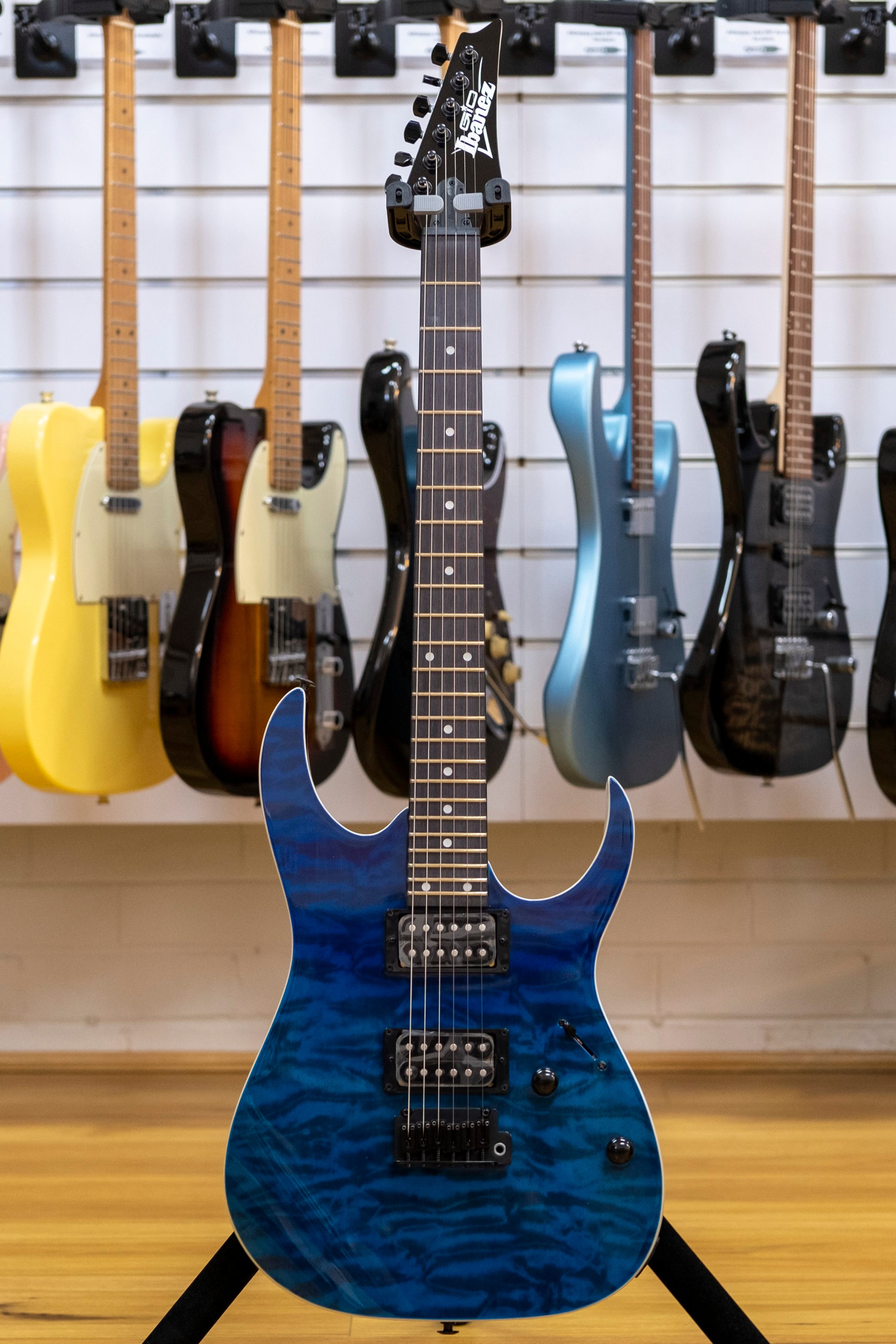Ibanez Gio RG120QASP Electric Guitar (Blue Gradation)