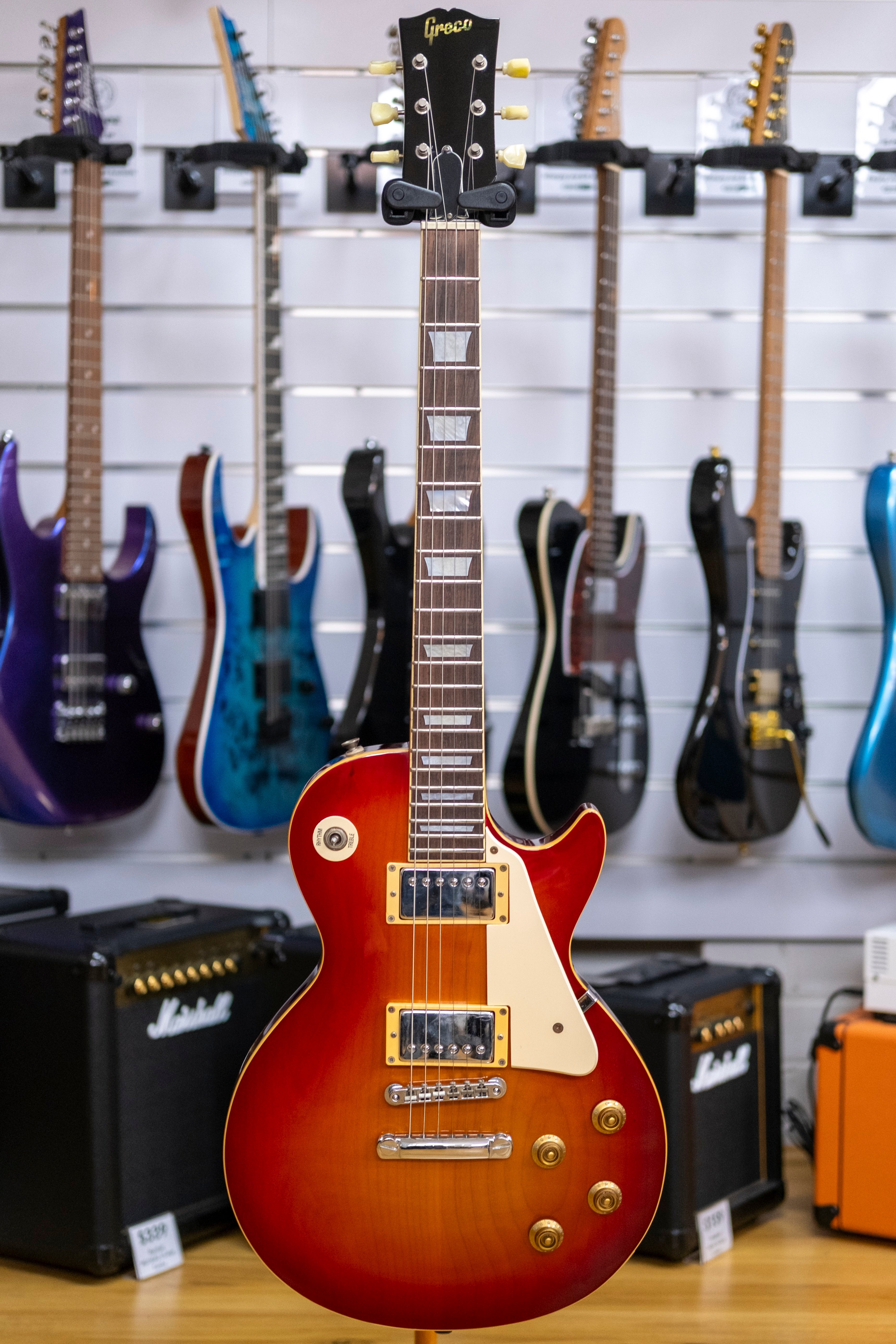 1990's Greco EG59-60 'LP' Plain Top Electric Guitar (Cherry Sunburst)