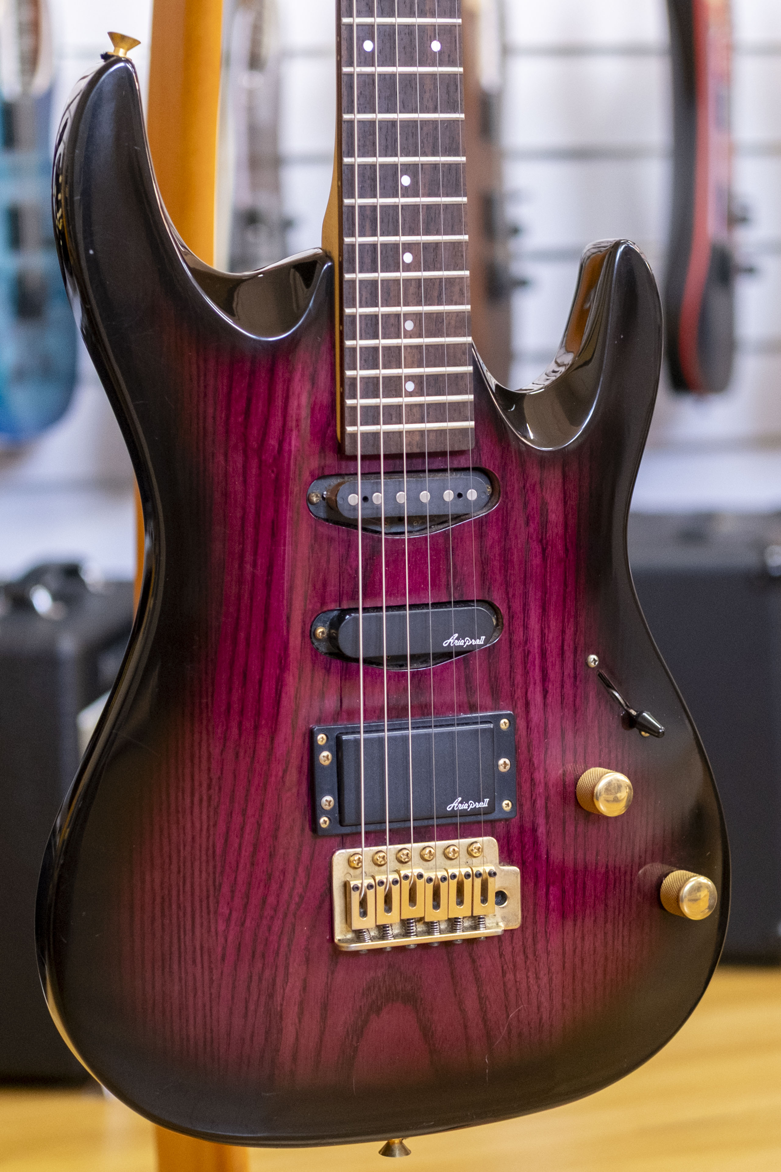 1990's Aria Pro II Magna Series Electric Guitar (Purple Burst)