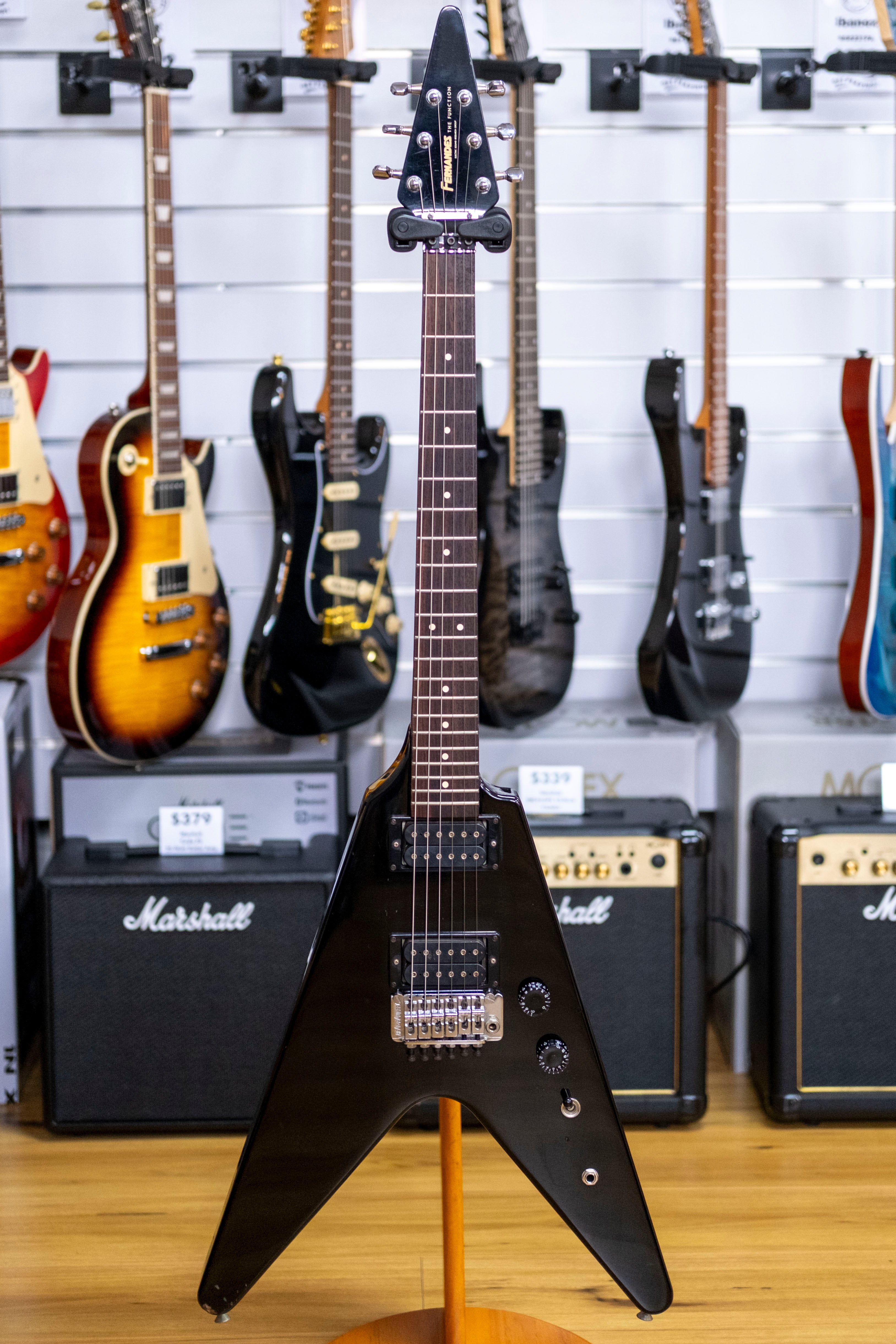 Fernandes The Function BSV-60 Electric Guitar (Black) (Pre-Owned, 1980