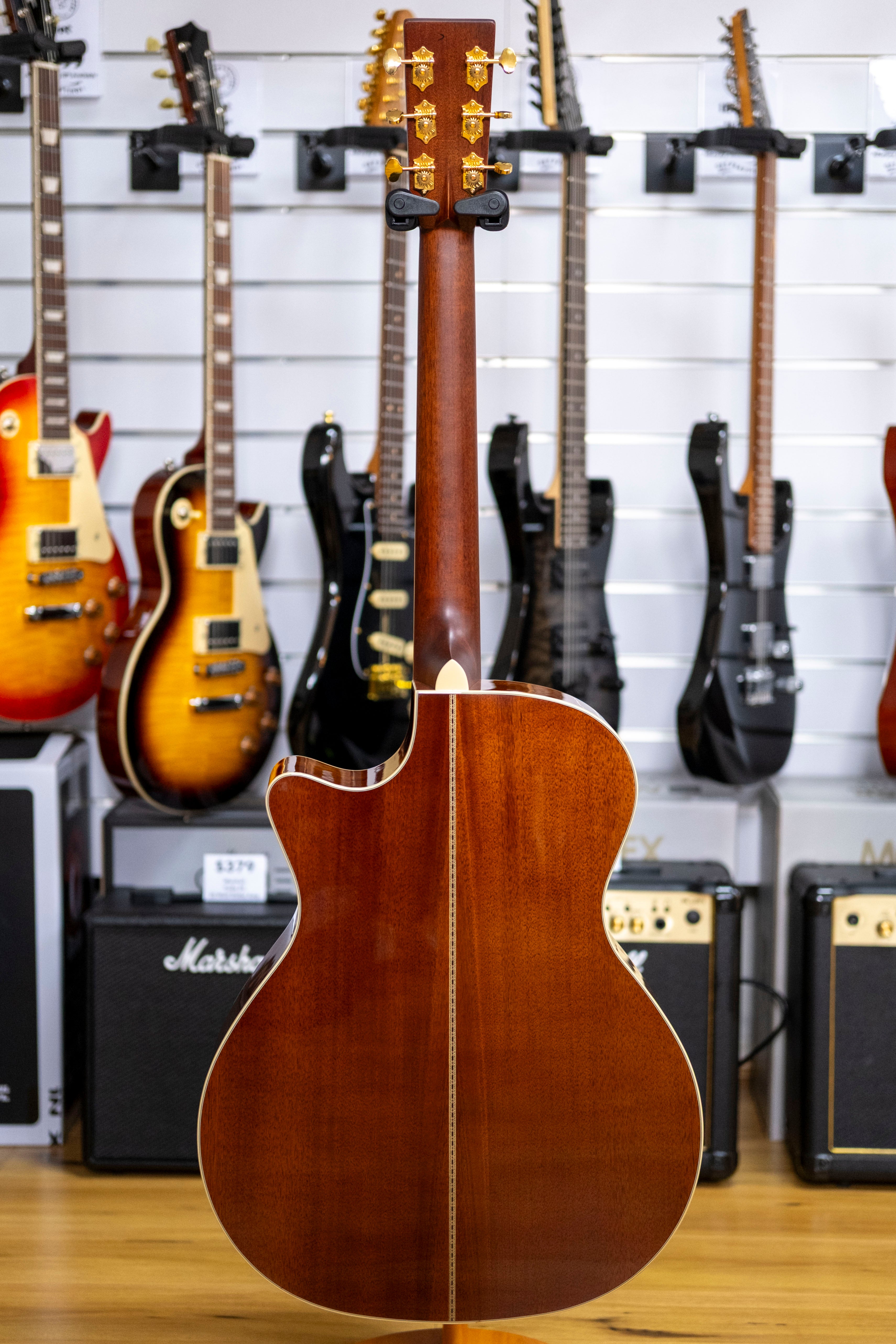 Sigma SGMC-41E-SB Limited Edition Grand OM Acoustic Electric Guitar with Bag (Sunburst)
