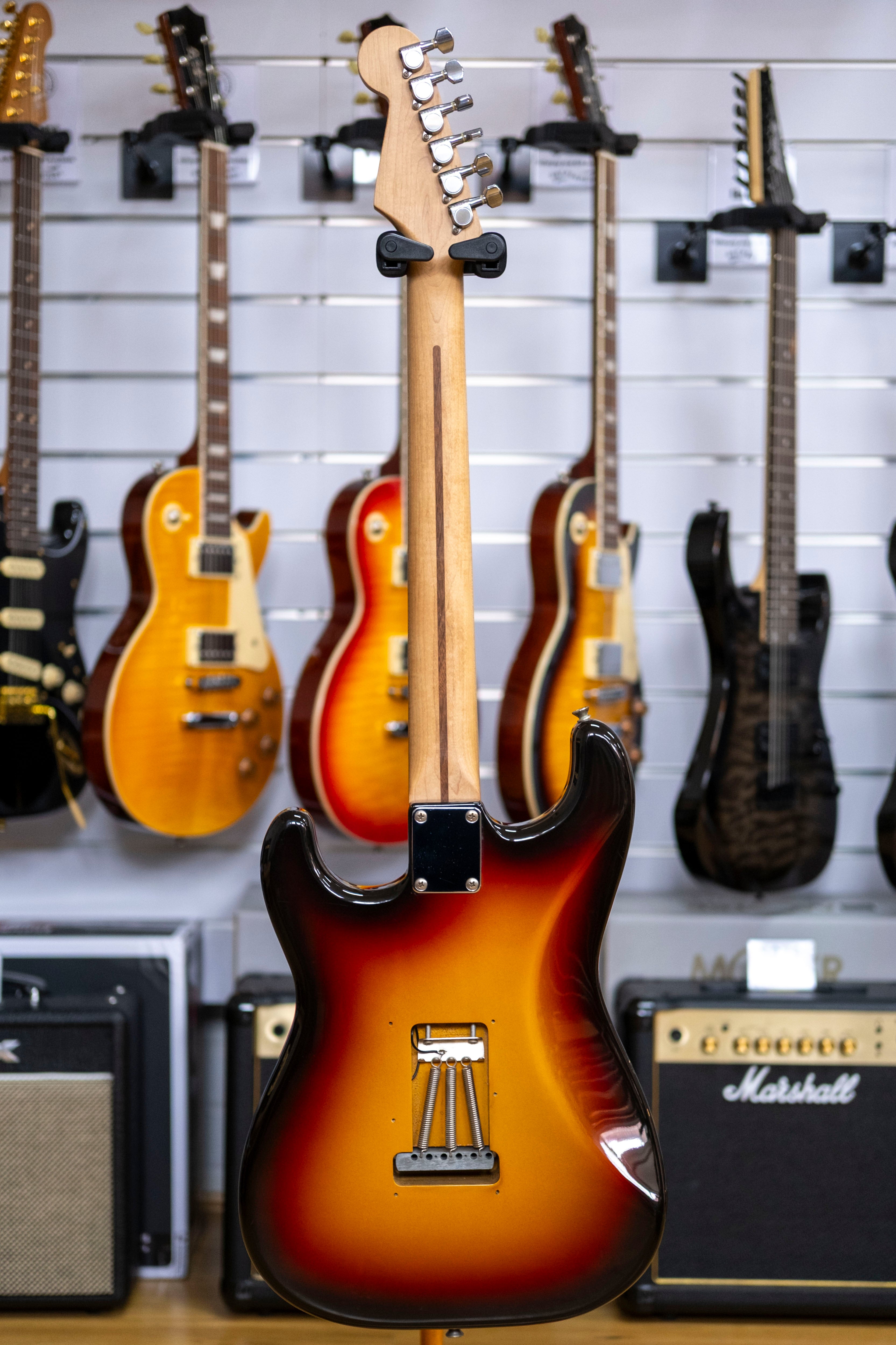 1994 Squier by Fender Silver Series MIJ Stratocaster Electric Guitar (3-Tone Sunburst)