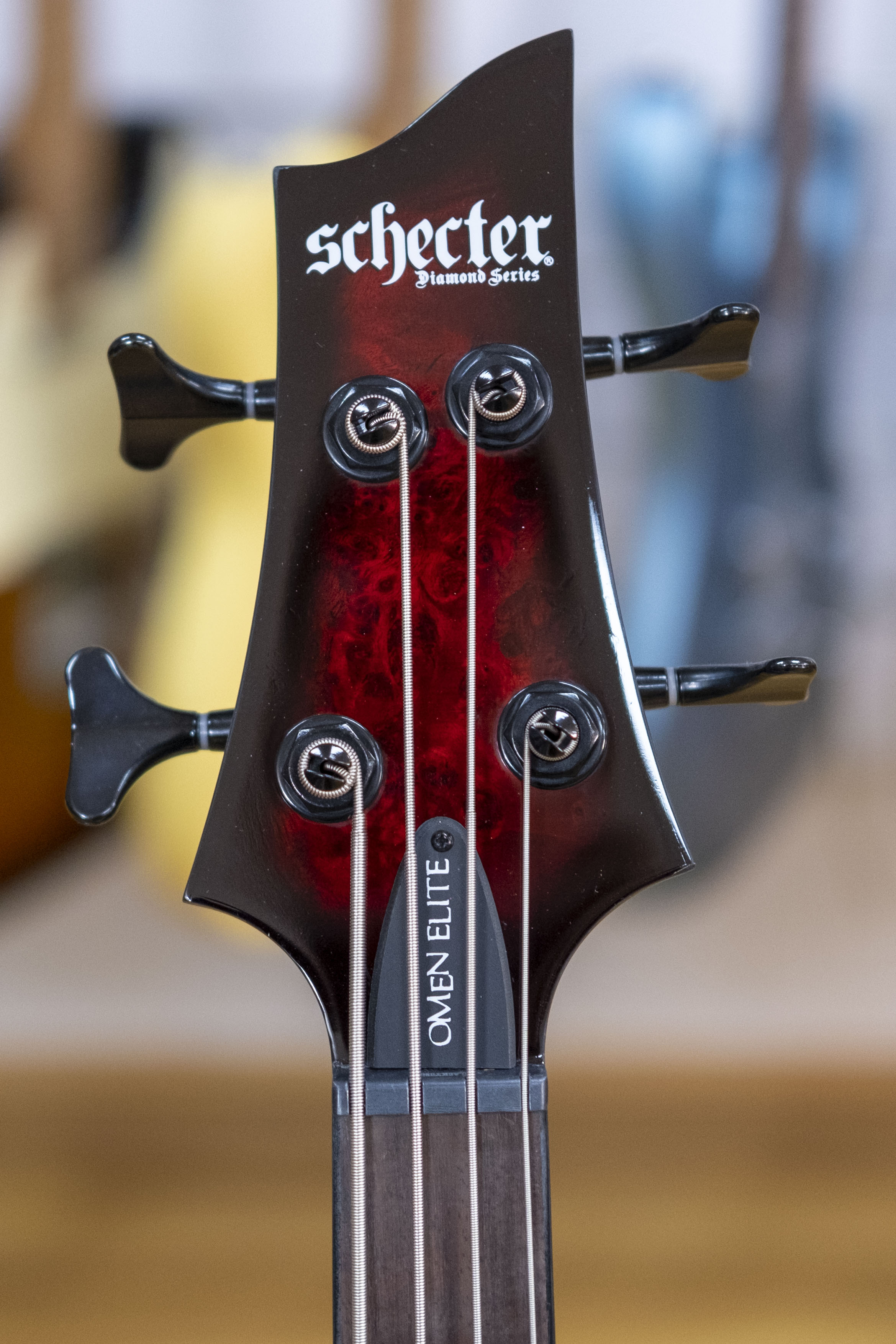 Schecter Omen Elite-4 Bass Guitar (Black Cherry Burst)