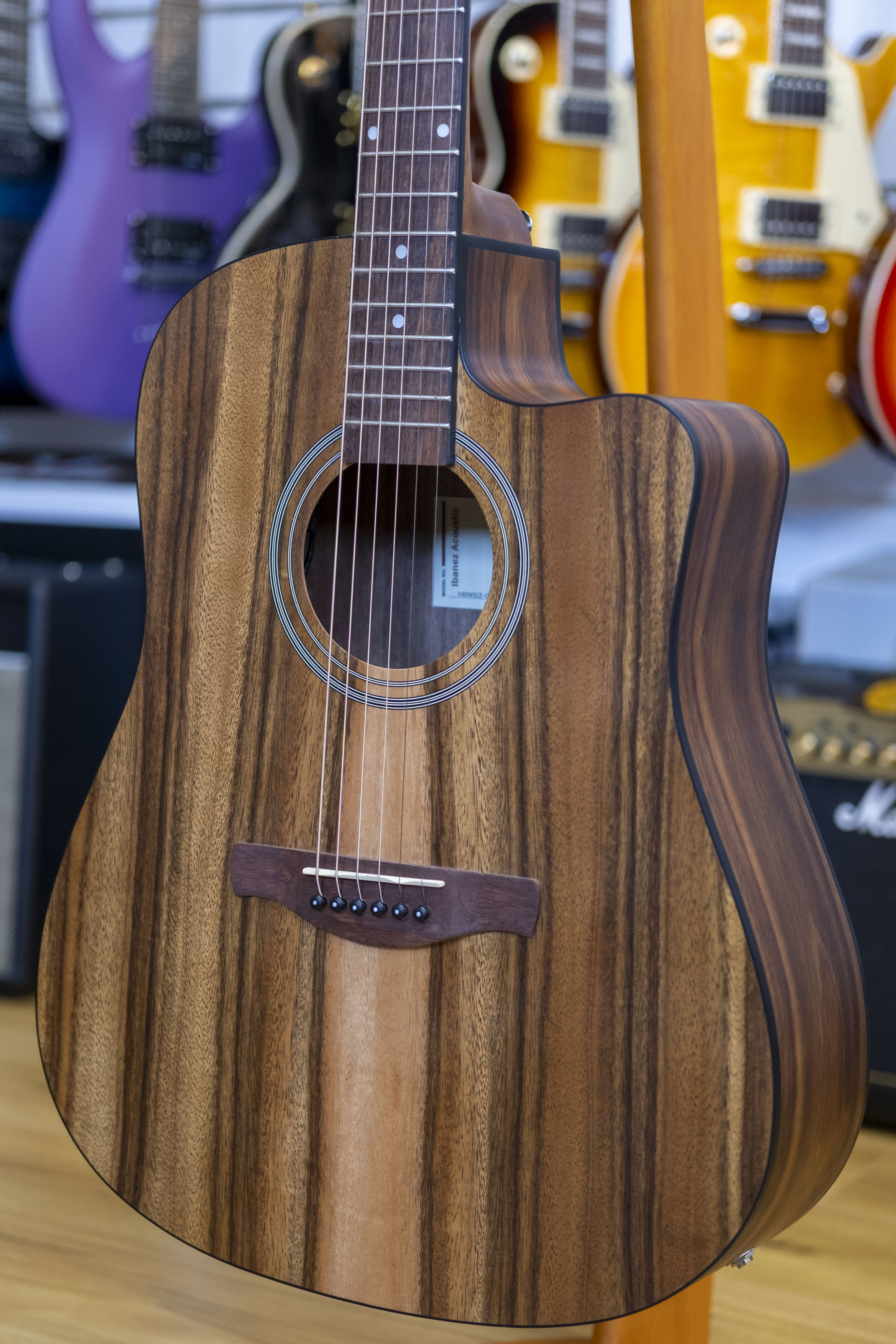 Ibanez V Series Dreadnought Acoustic Electric Guitar (White Siris)