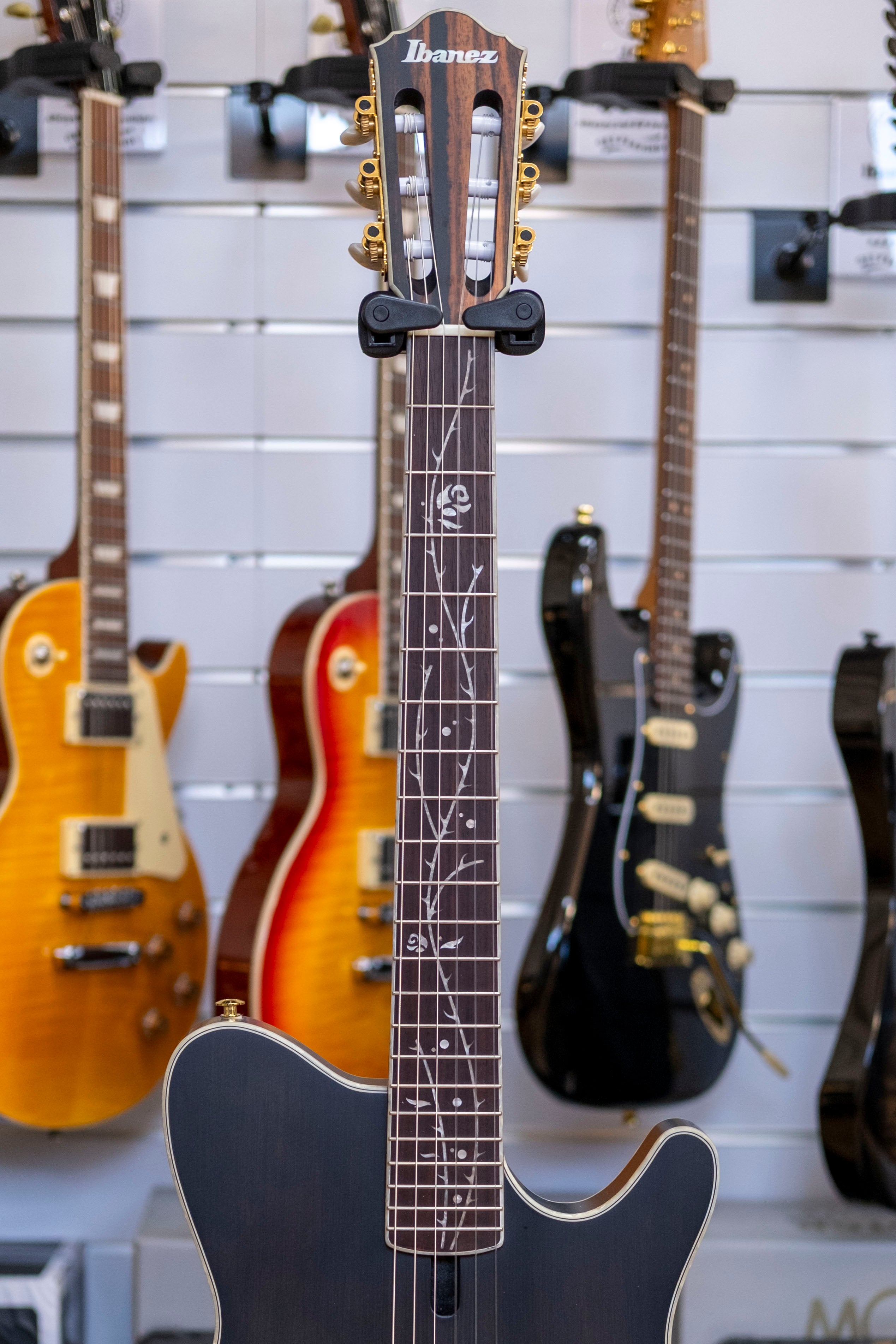 Ibanez TOD10N Tim Henson Signature Acoustic Electric Nylon String Guitar (Transparent Black Flat)