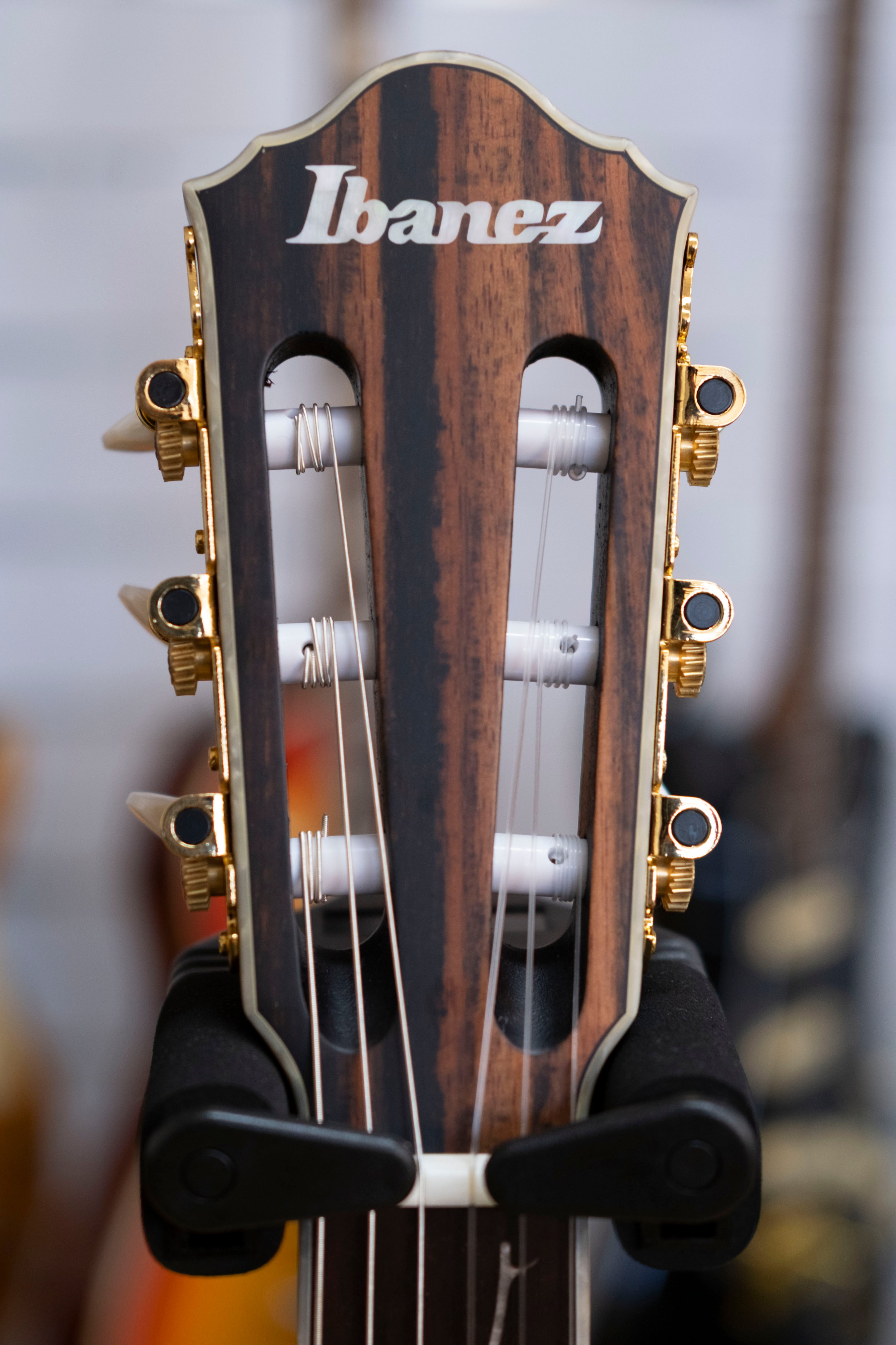 Ibanez TOD10N Tim Henson Signature Acoustic Electric Nylon String Guitar (Transparent Black Flat)