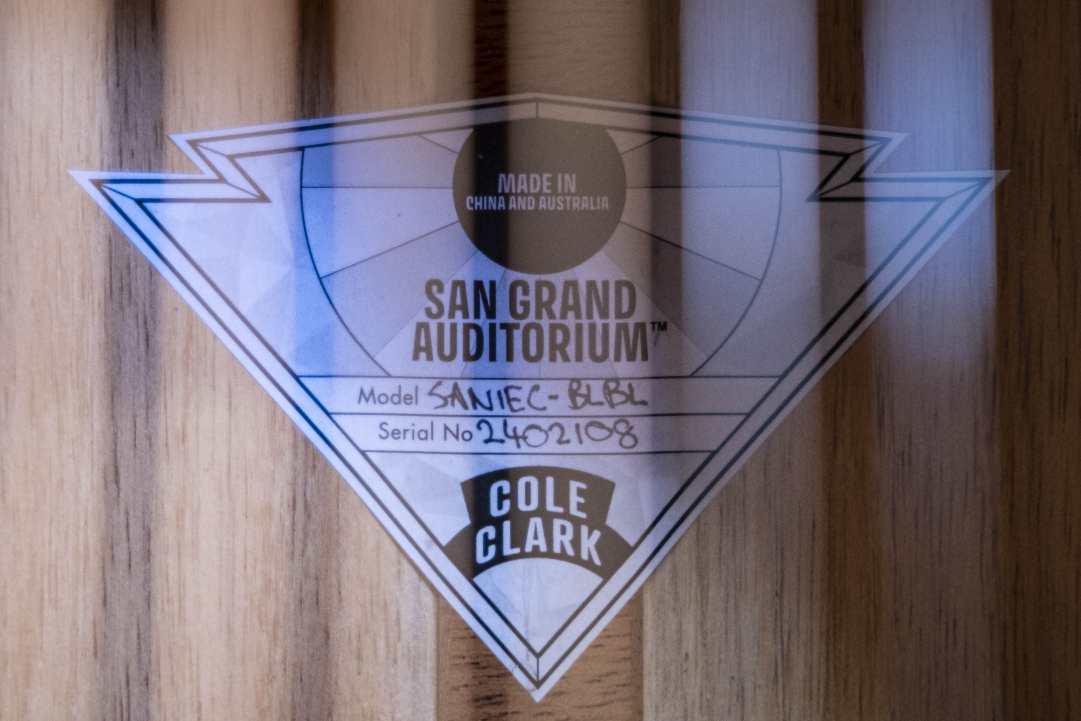 Cole Clark Studio Series Grand Auditorium Acoustic Electric Guitar (Australian Blackwood)