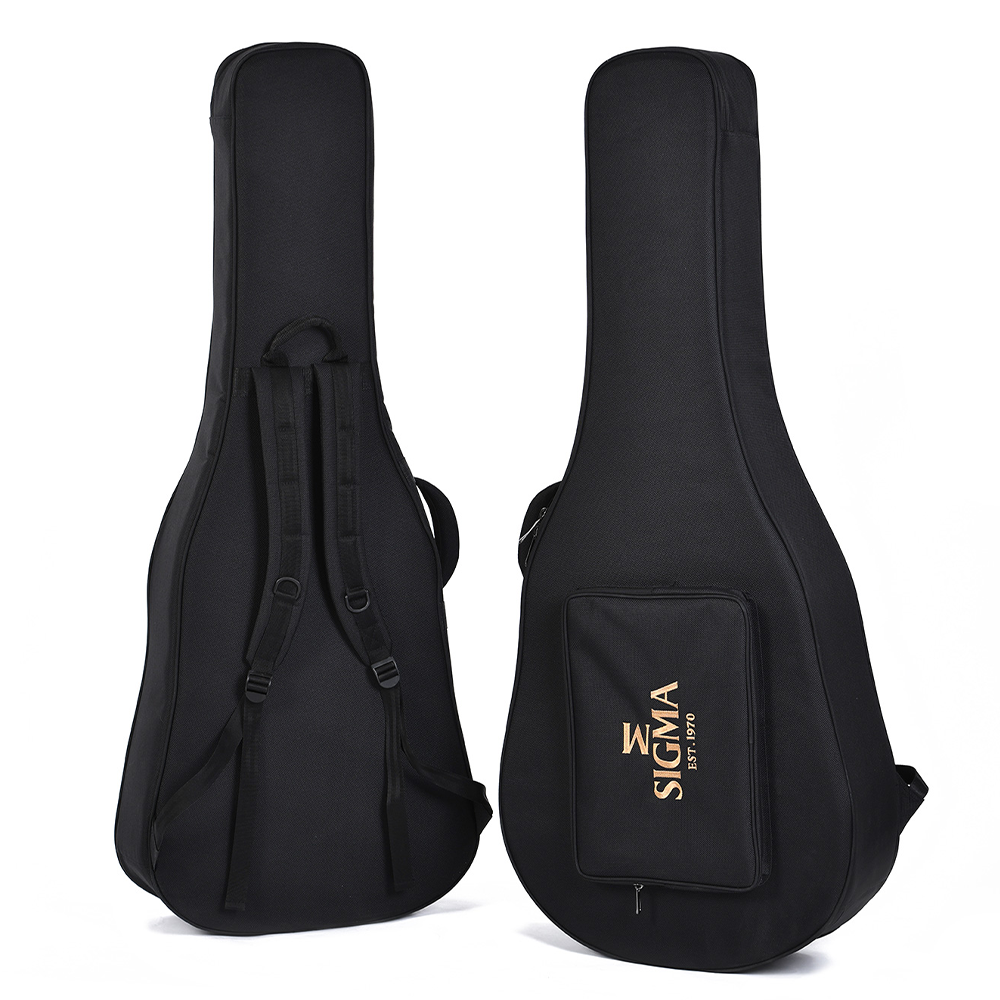 Sigma DT-42 Nashville Special Edition Dreadnought Acoustic Electric Guitar with Bag (Black)