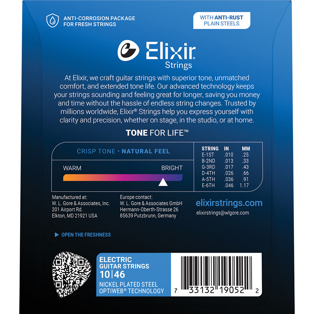 Elixir Optiweb Light Electric Guitar Strings (10/46)