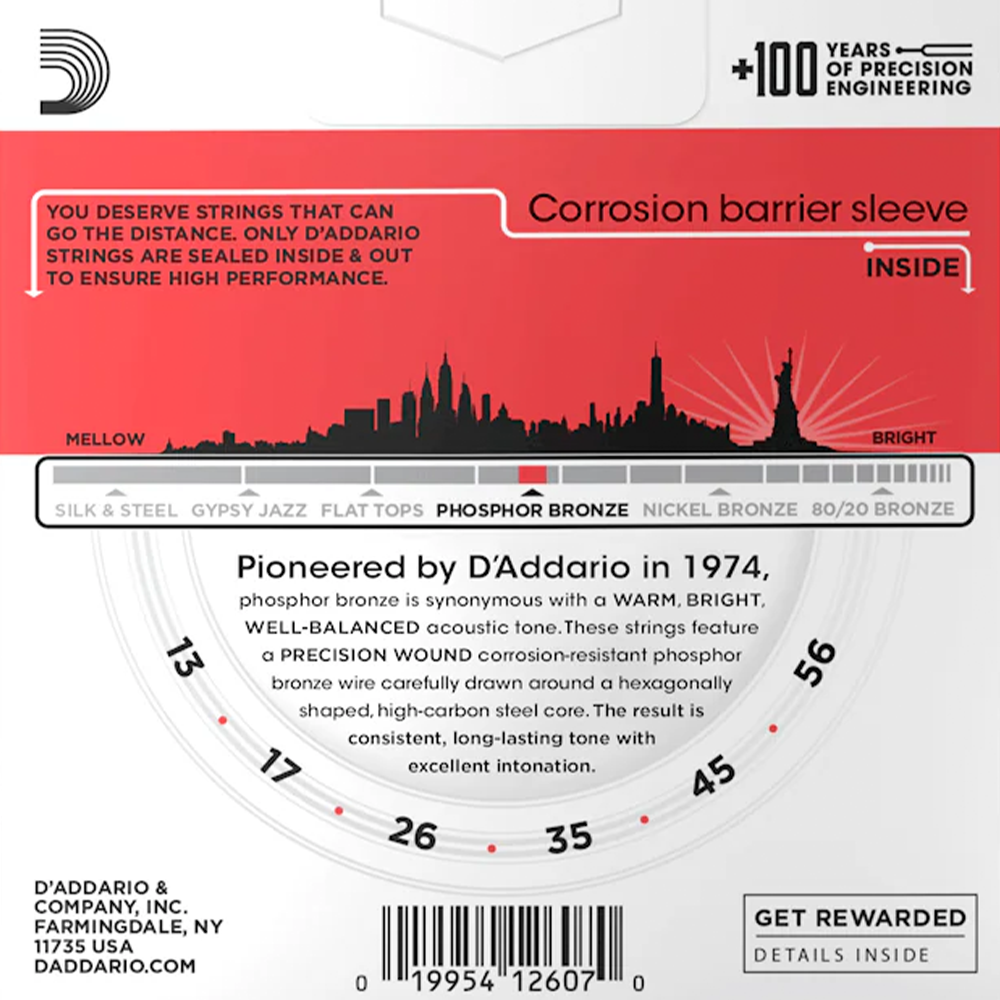 D'Addario EJ17 3-Pack Medium Acoustic Guitar Strings (12/53)