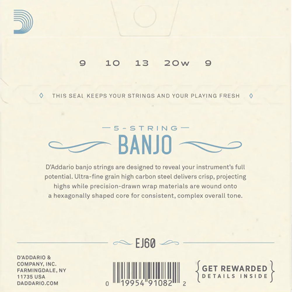 D'Addario EJ60 Light 5-String Banjo Strings (9/20)