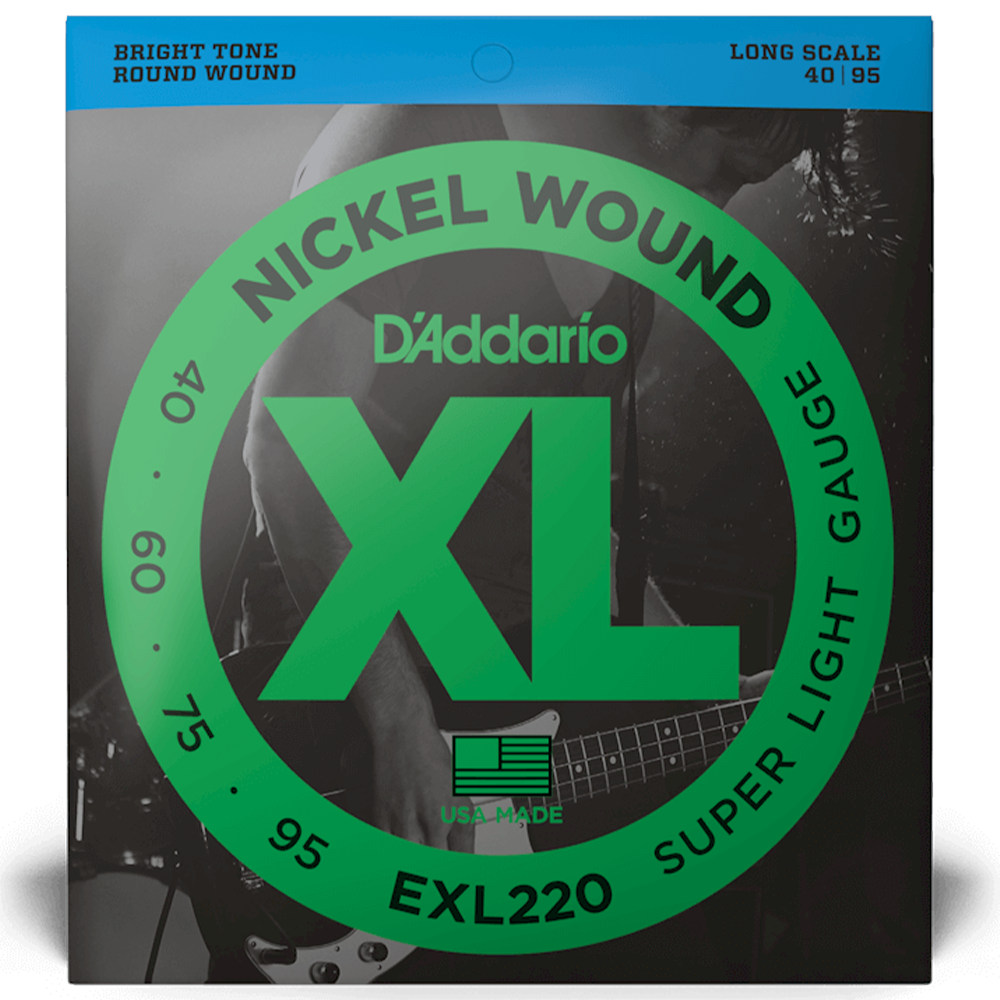 D'Addario EXL220 Super Light Bass Guitar Strings (40/95)