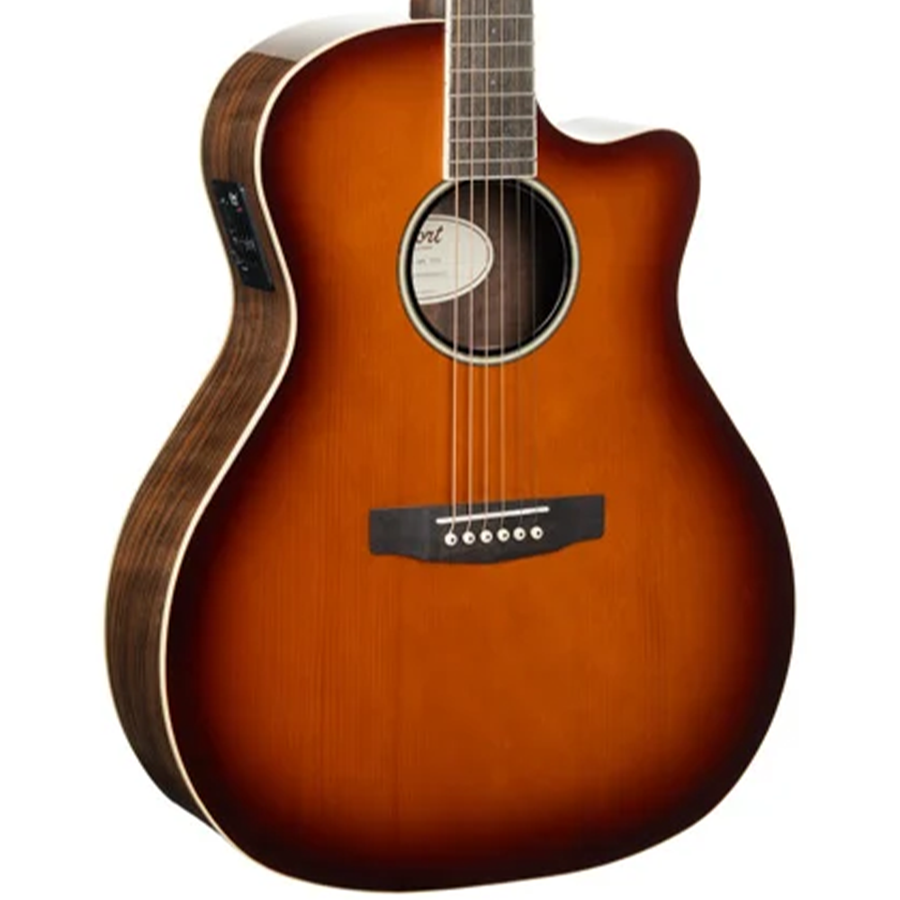 Cort Exotic Grand Auditorium Acoustic Electric Guitar (Solid Spruce/Walnut)