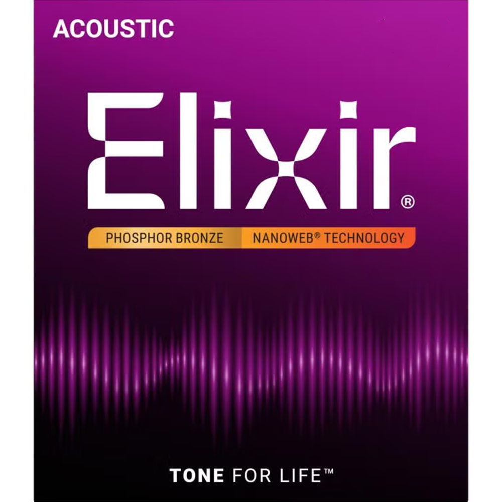 Elixir Nanoweb Phosphor Bronze Extra Light Acoustic Guitar Strings (10/47)