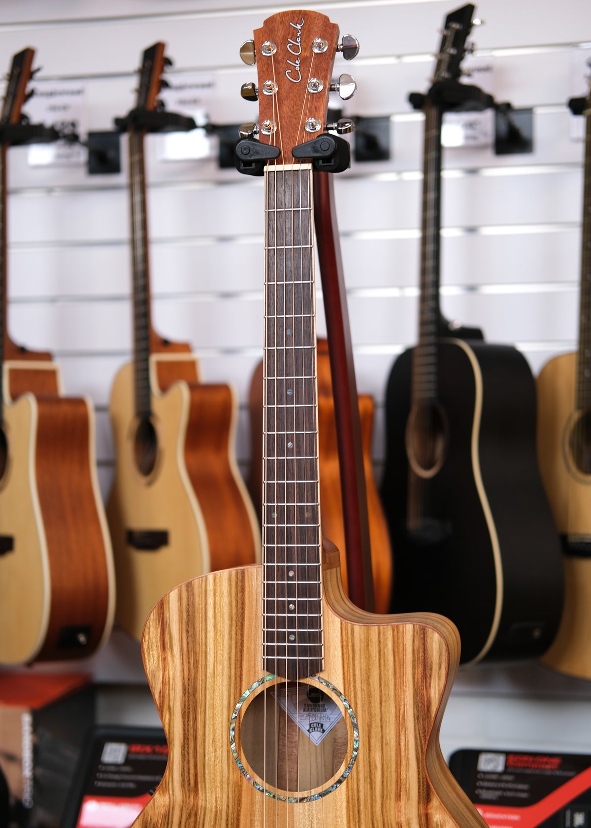 Cole Clark Studio Grand Auditorium Acoustic Electric Guitar with Deluxe Gig Bag (All Solid Camphor Laurel)