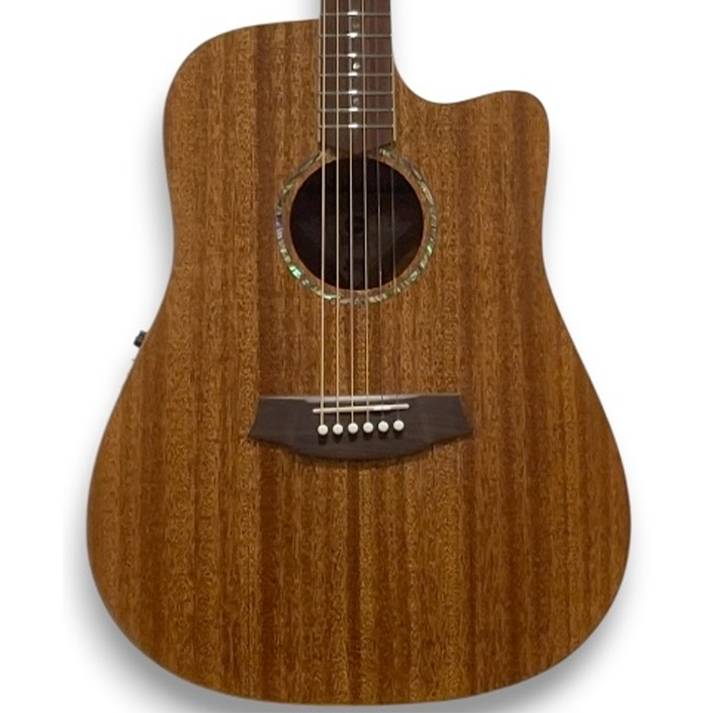 Cole Clark Studio FL Dreadnought Acoustic Electric Guitar with Deluxe Gig Bag (All Solid Mahogany)